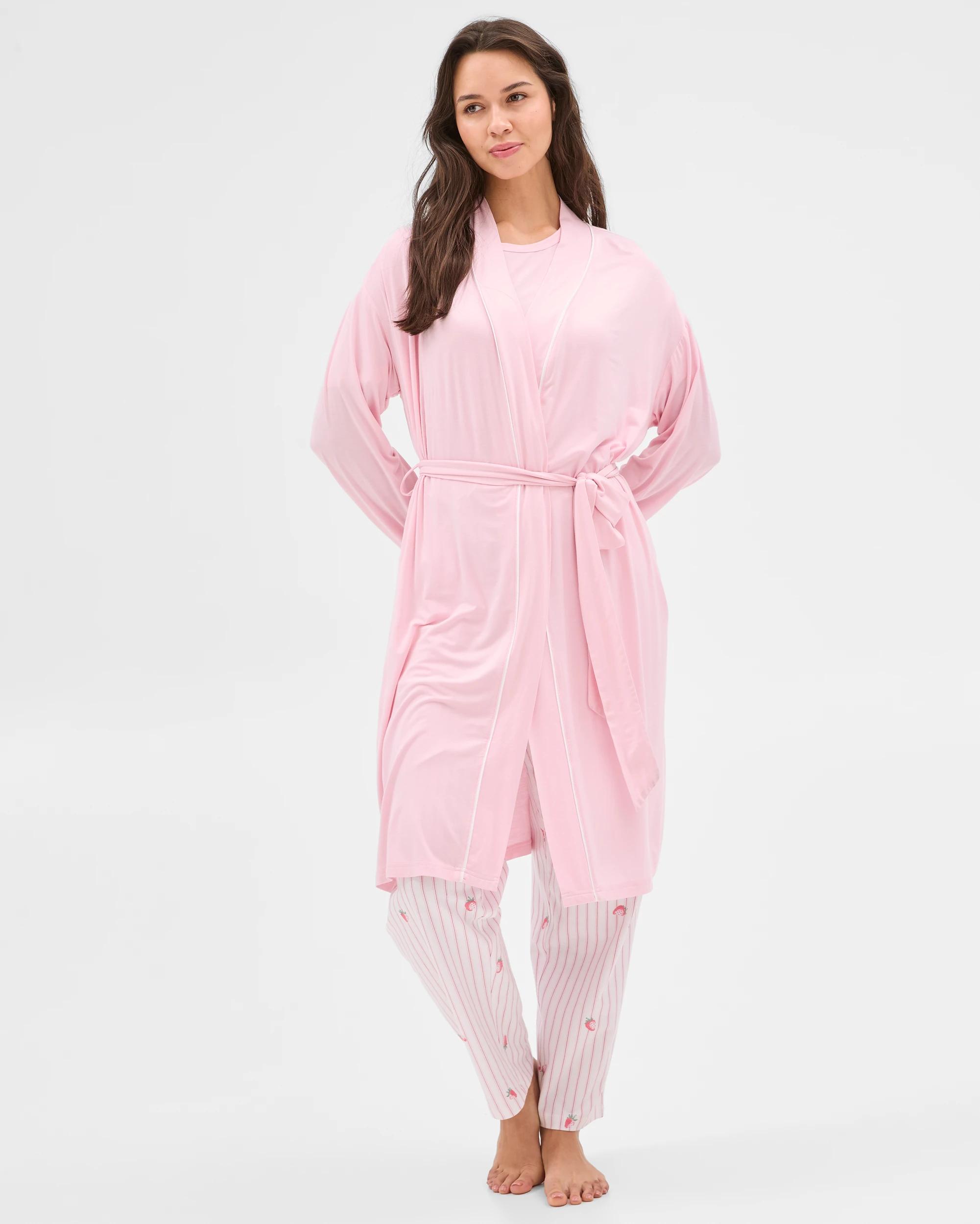 1 Target Soft Comfort Bamboo Sleep Robe PINK, 1 of 6