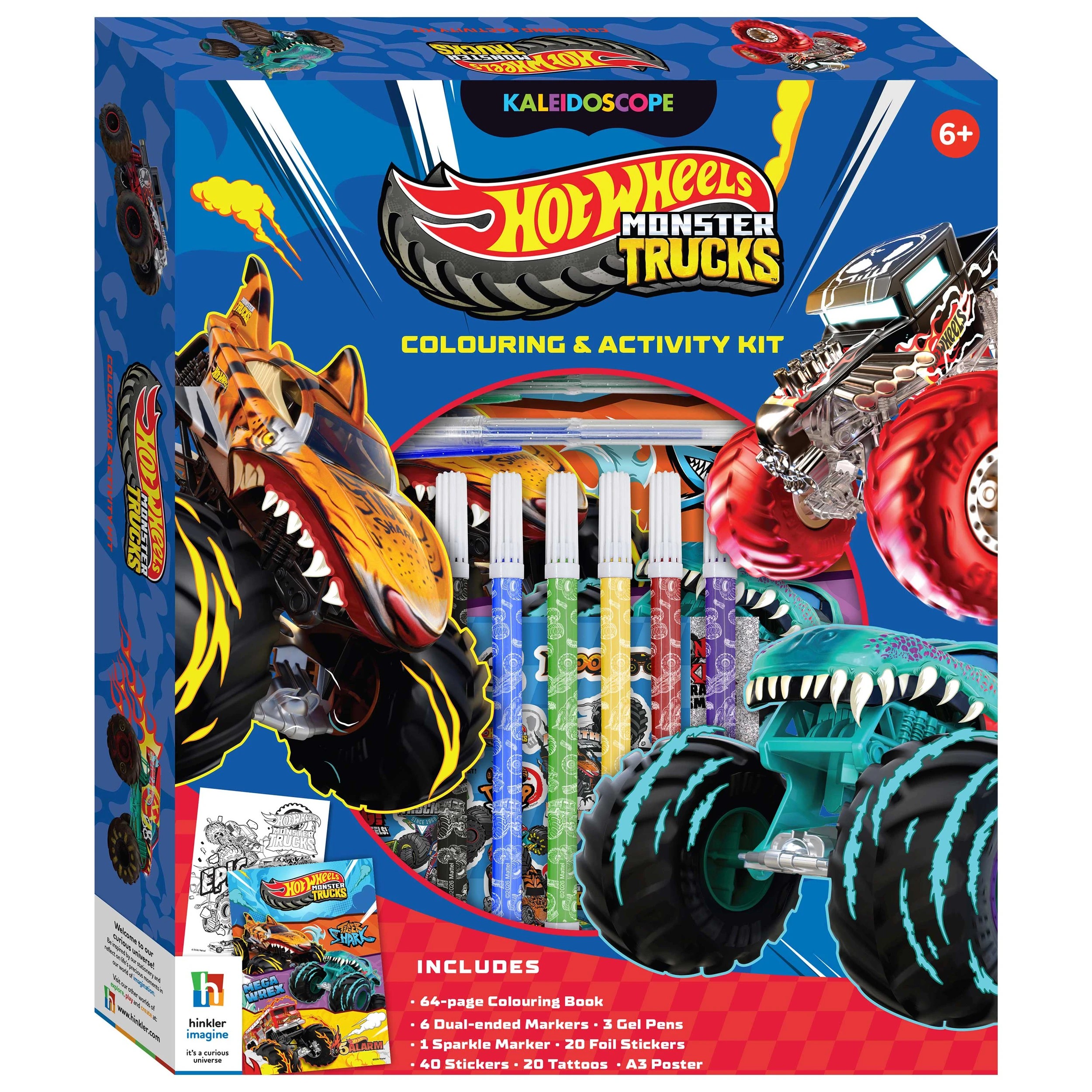 Kaleidoscope: Hot Wheels Monster Trucks Colouring and Activity Kit ...