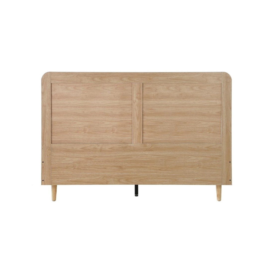 5 Oikiture Double Bed Wooden Bed Frame With Rattan Headboard
 - Natural, 5 of 10