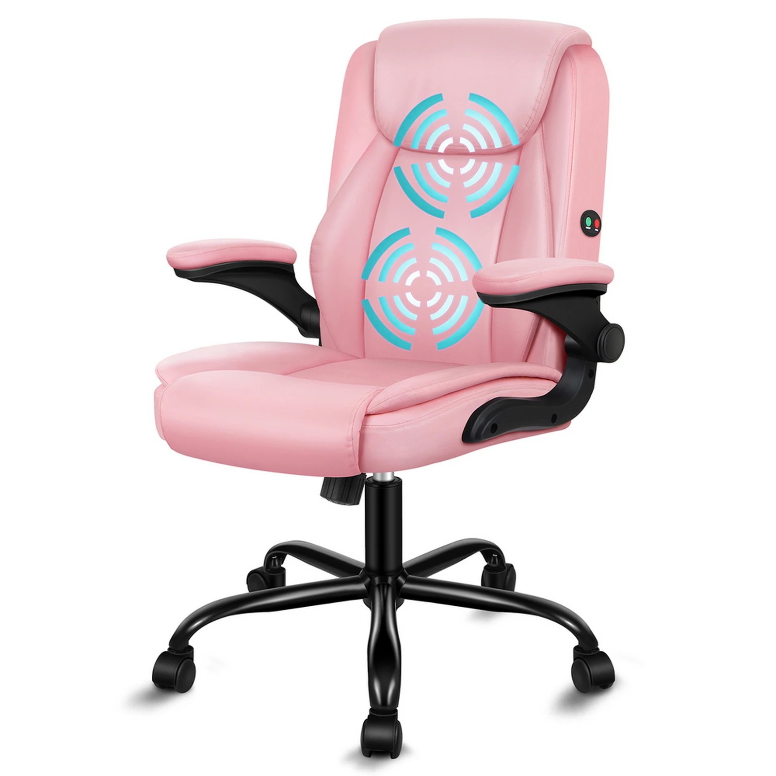 1 Alfordson Massage Office Chair Executive Computer Gaming Seat PU Leather - Pink, 1 of 10