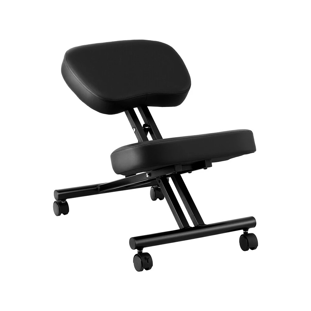 1 Artiss Kneeling Chair Ergonomic Office Chairs Home Knee Seat Posture Stretch Rest - Black, 1 of 6
