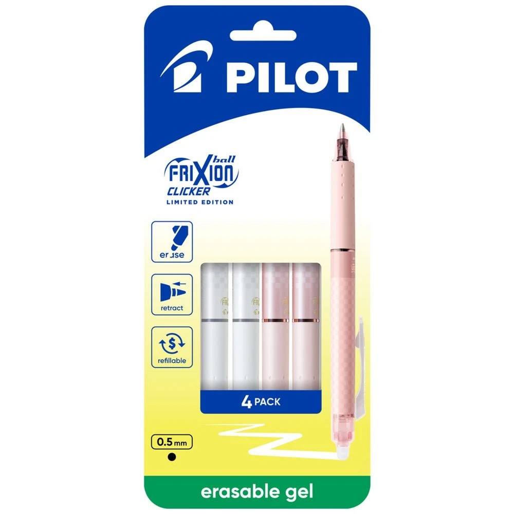 1 PILOT FriXion Clicker Limited Ed Erasable Gel Pen 0.5mm 4Pk, 1 of 9