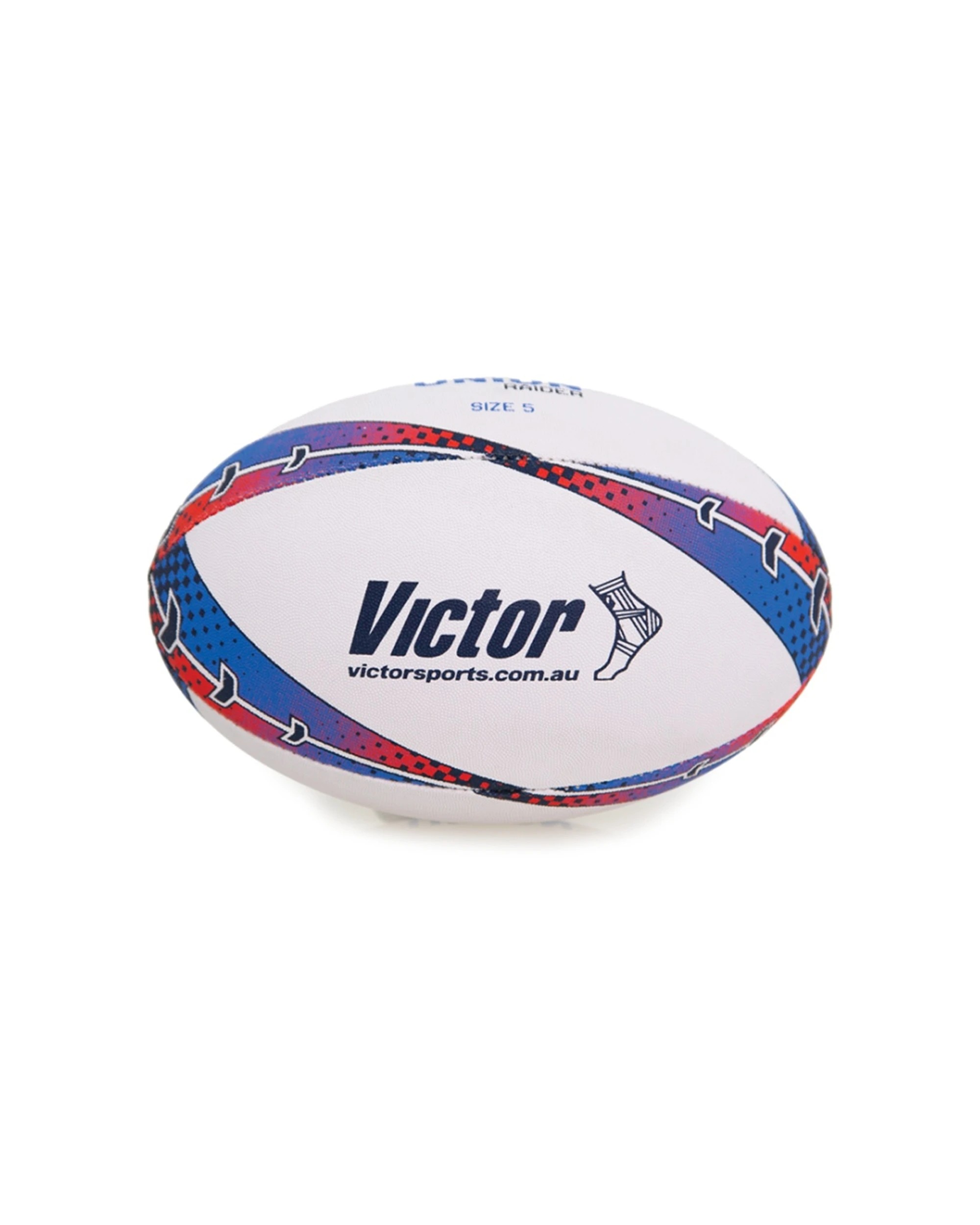 2 Victor Sports Rugby Union Ball Raider Training Durable Hand Stitched Size 5 - Multi, 2 of 2