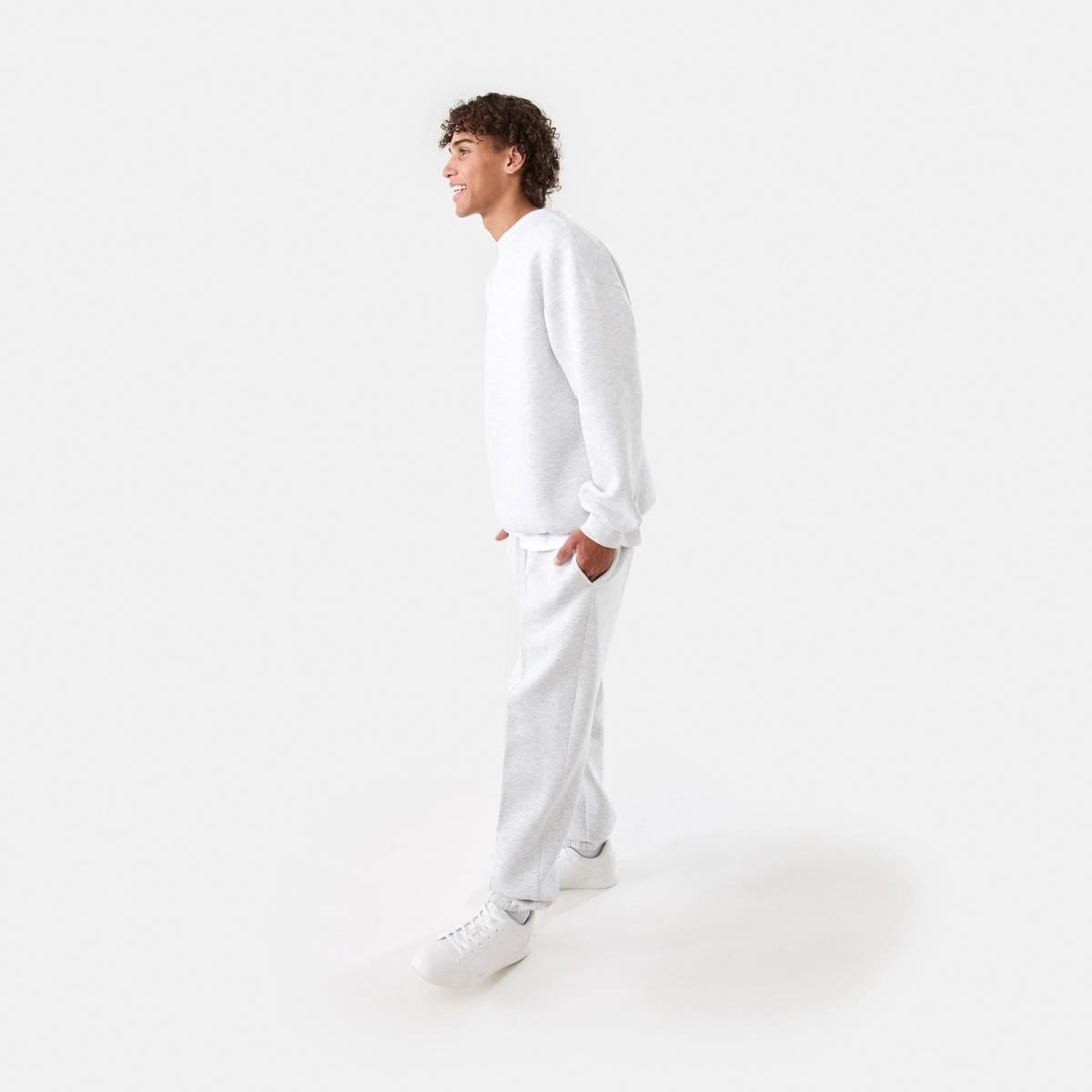 3 Scuba Oversized Crew Neck Sweatshirt WHITE MARLE, 3 of 6