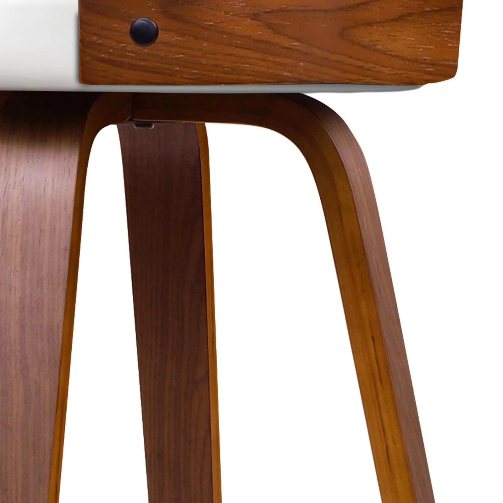 8 Alfordson 2x Swivel Bar Stools Eden Kitchen Wooden Dining Chair - White, 8 of 10