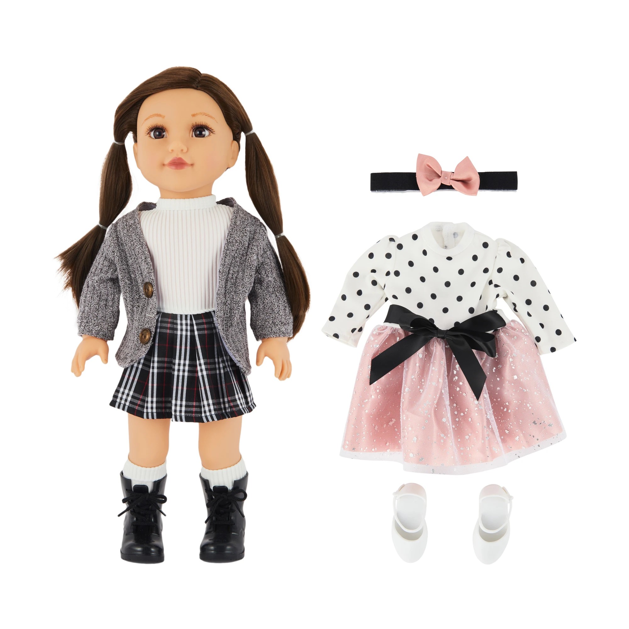 1 45cm Enchanted Dreams Doll and Fashion Playset - Grey, 1 of 8