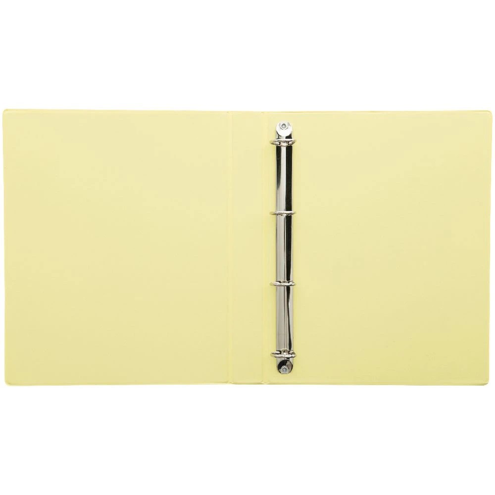 4 J.Burrows PP Binder A4 4 D-Ring 25mm Lemon, 4 of 4