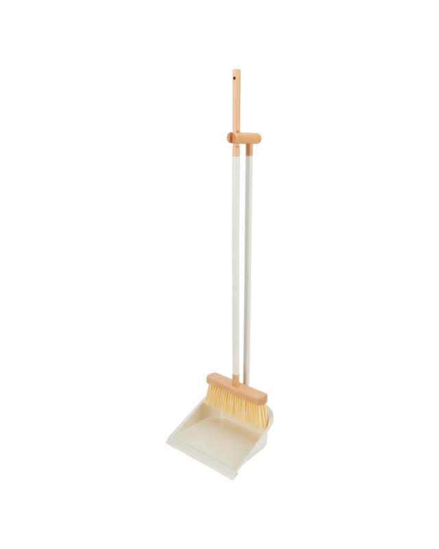 Metal and Wood Dustpan and B