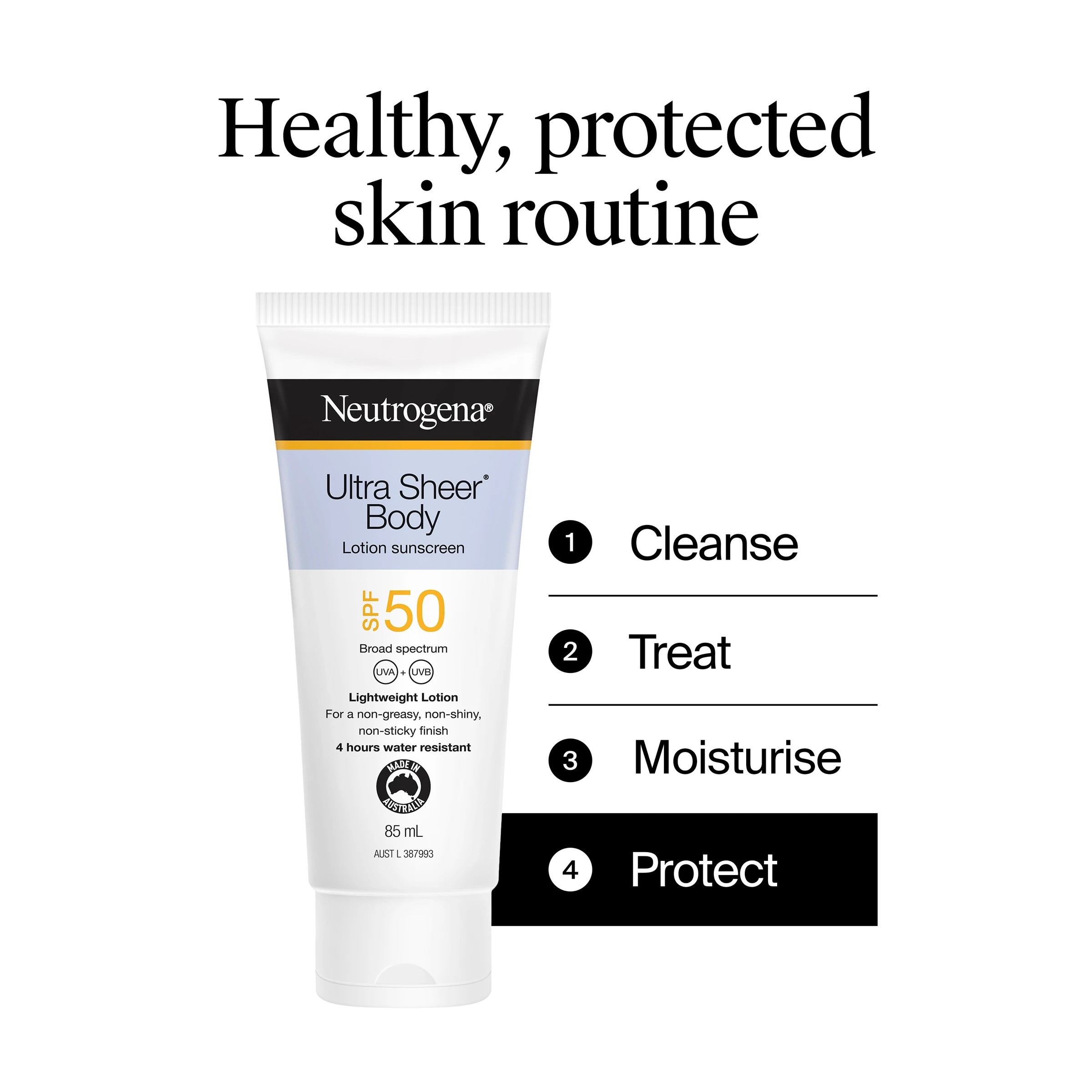 2 Neutrogena SPF 50 Ultra Sheer Body Lotion Sunscreen 85ml, 2 of 8