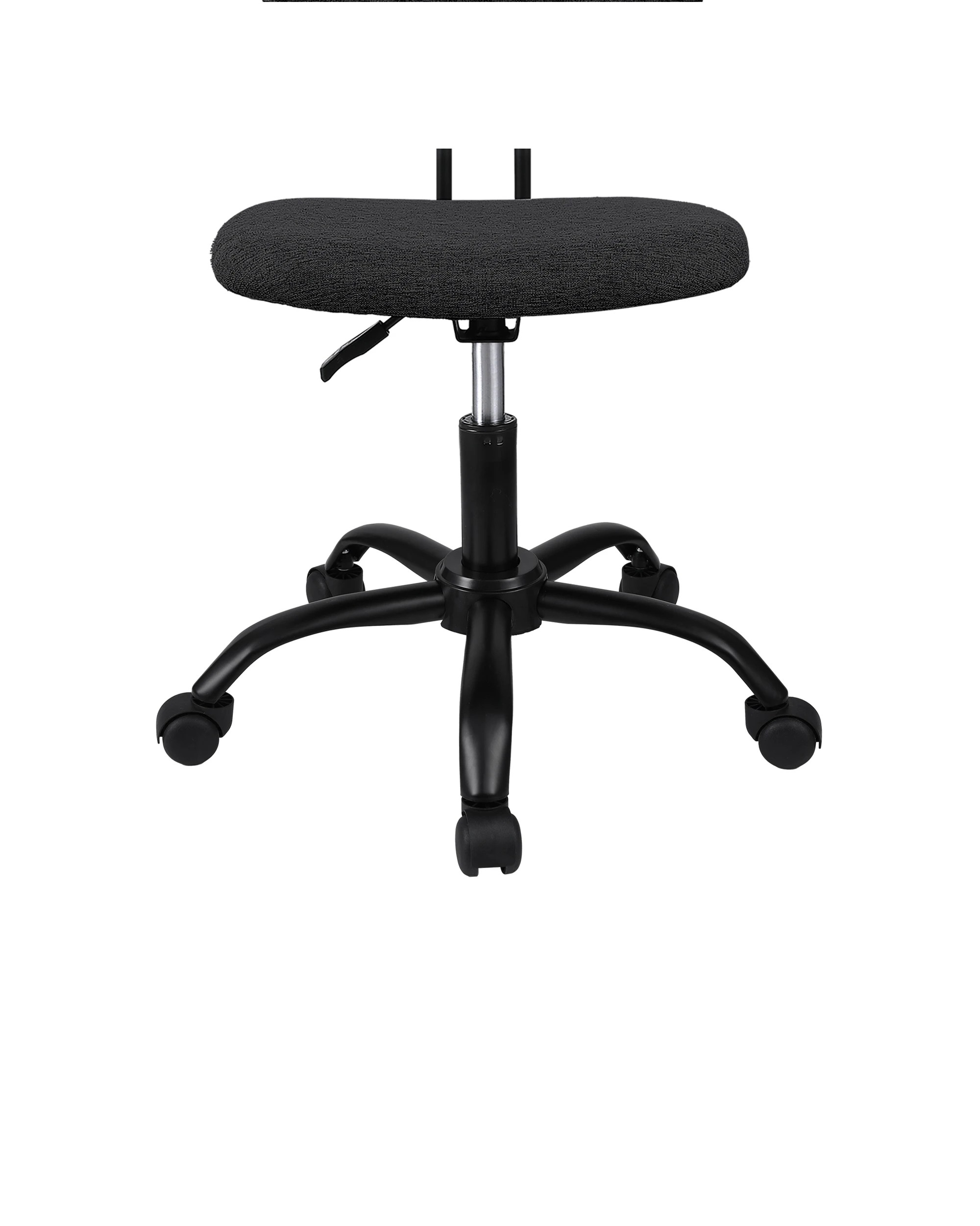 7 Artiss Armless Office Chair w/ Wheels, 360° Swivel, Height Adjustable, Fabric Seat & Back - Black, 7 of 7