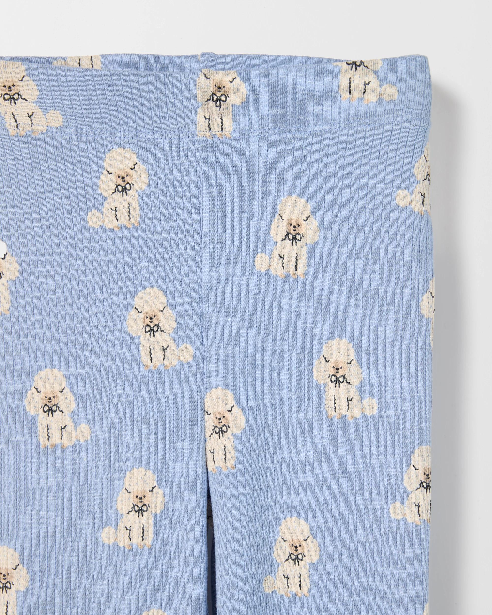 4 Target Kids 2 Pack Rib Knit Flare Leggings DOG STRIPE AOP, 4 of 4