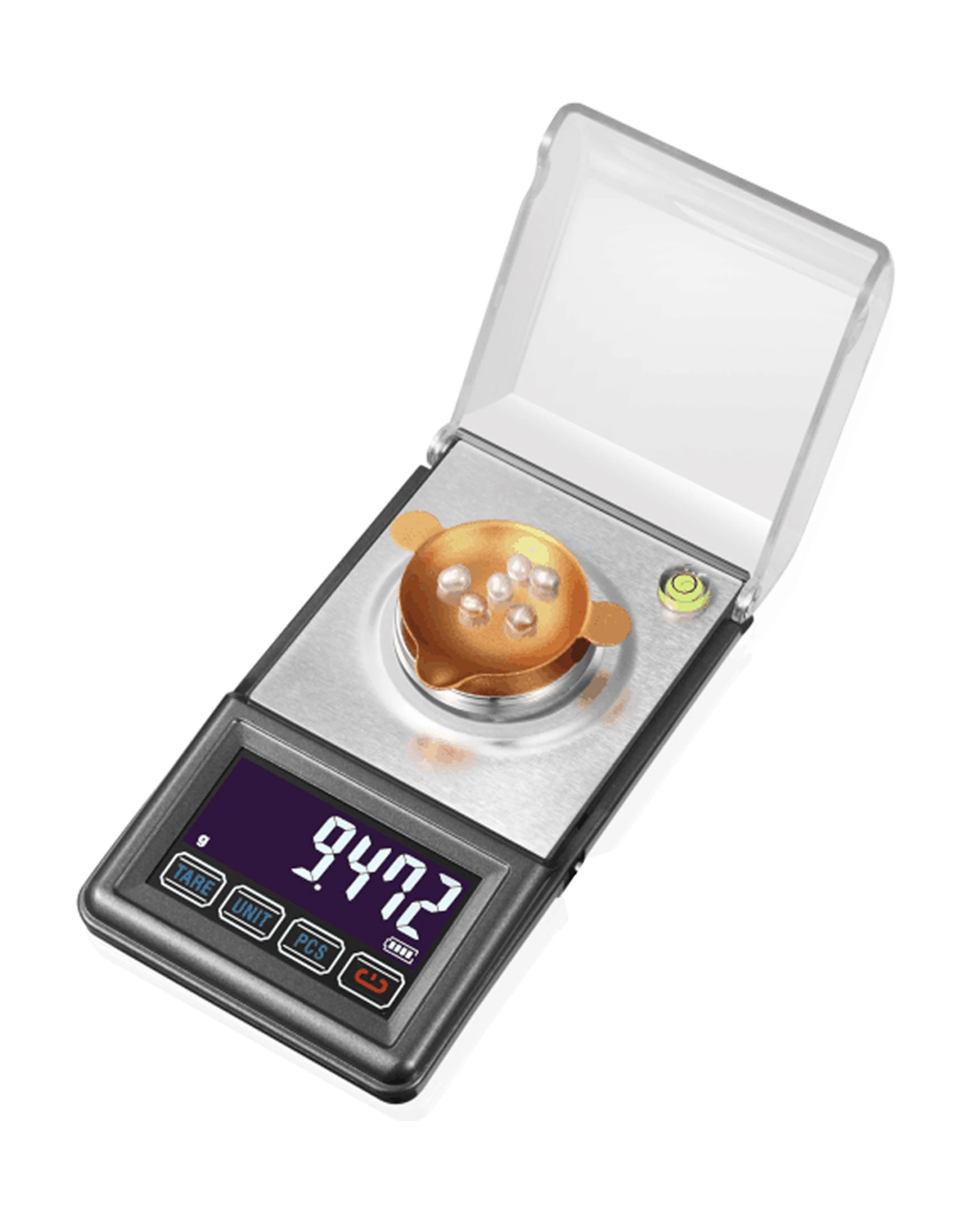 2 TODO 50G Digital Scale Stainless Steel Backlit Lcd 0.001G Graduation Precise Compact - Silver, 2 of 3