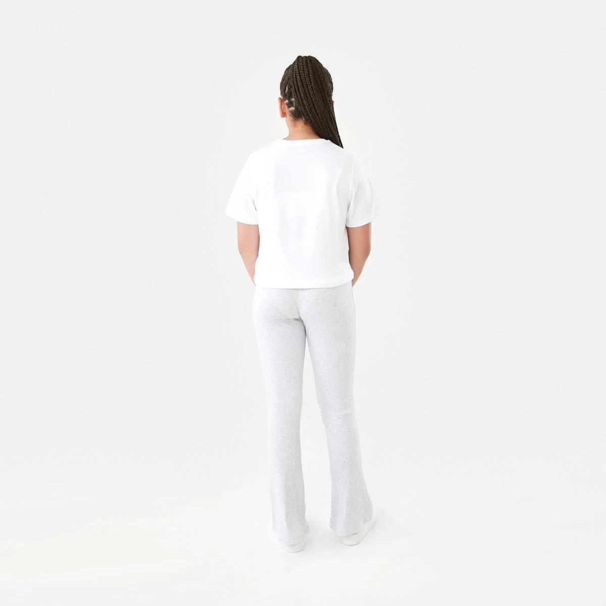 6 Rib Roll Waist Leggings Wht Marle, 6 of 8