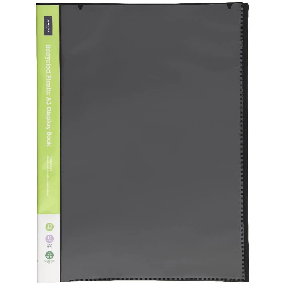 2 J.Burrows A3 Display Book 20 Pockets Black, 2 of 3