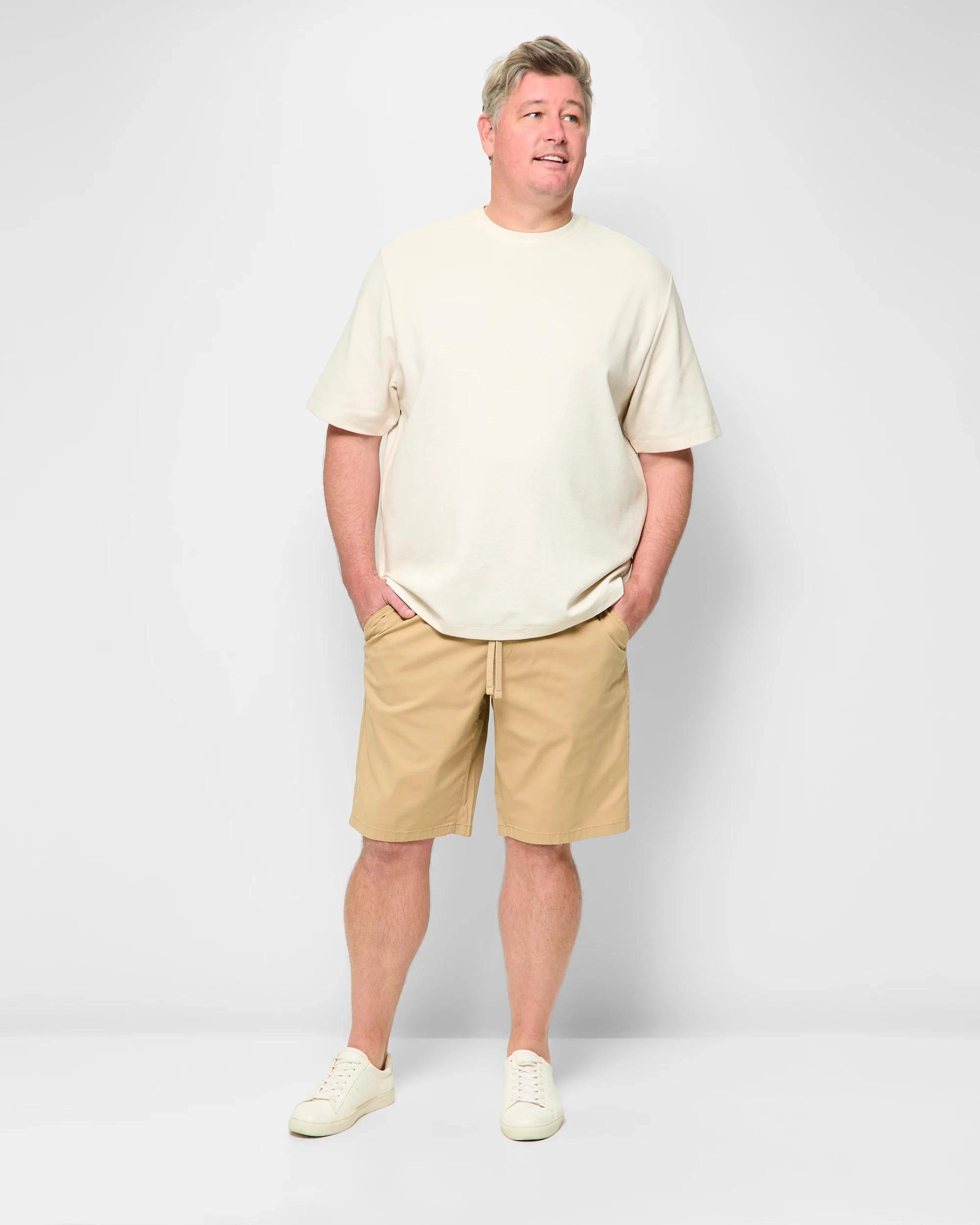 2 Target Man Plus Plus Size Australian Cotton Byron Shorts STONE, 2 of 5