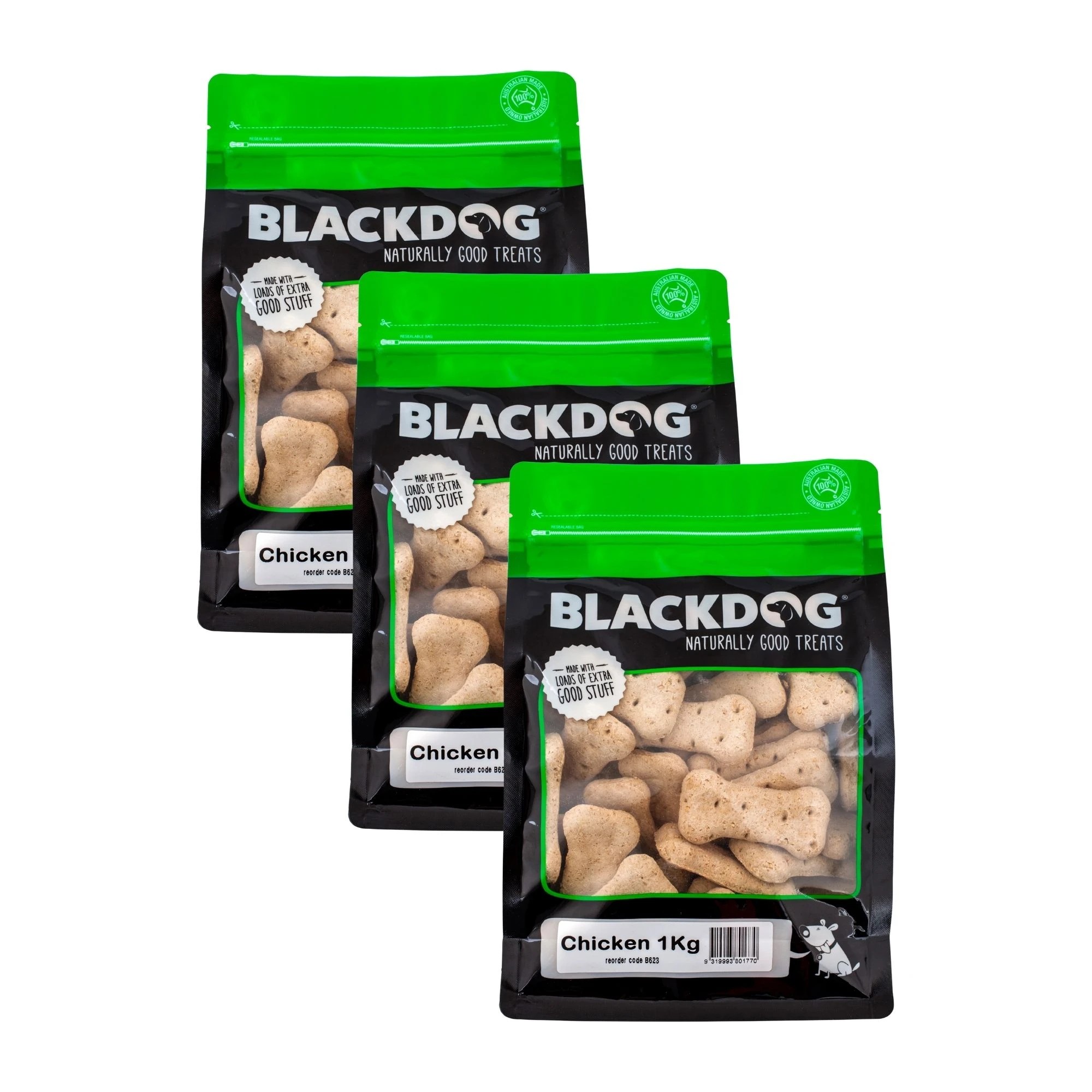 1 Blackdog Chicken Biscuits 1kg x 3pk, 1 of 1