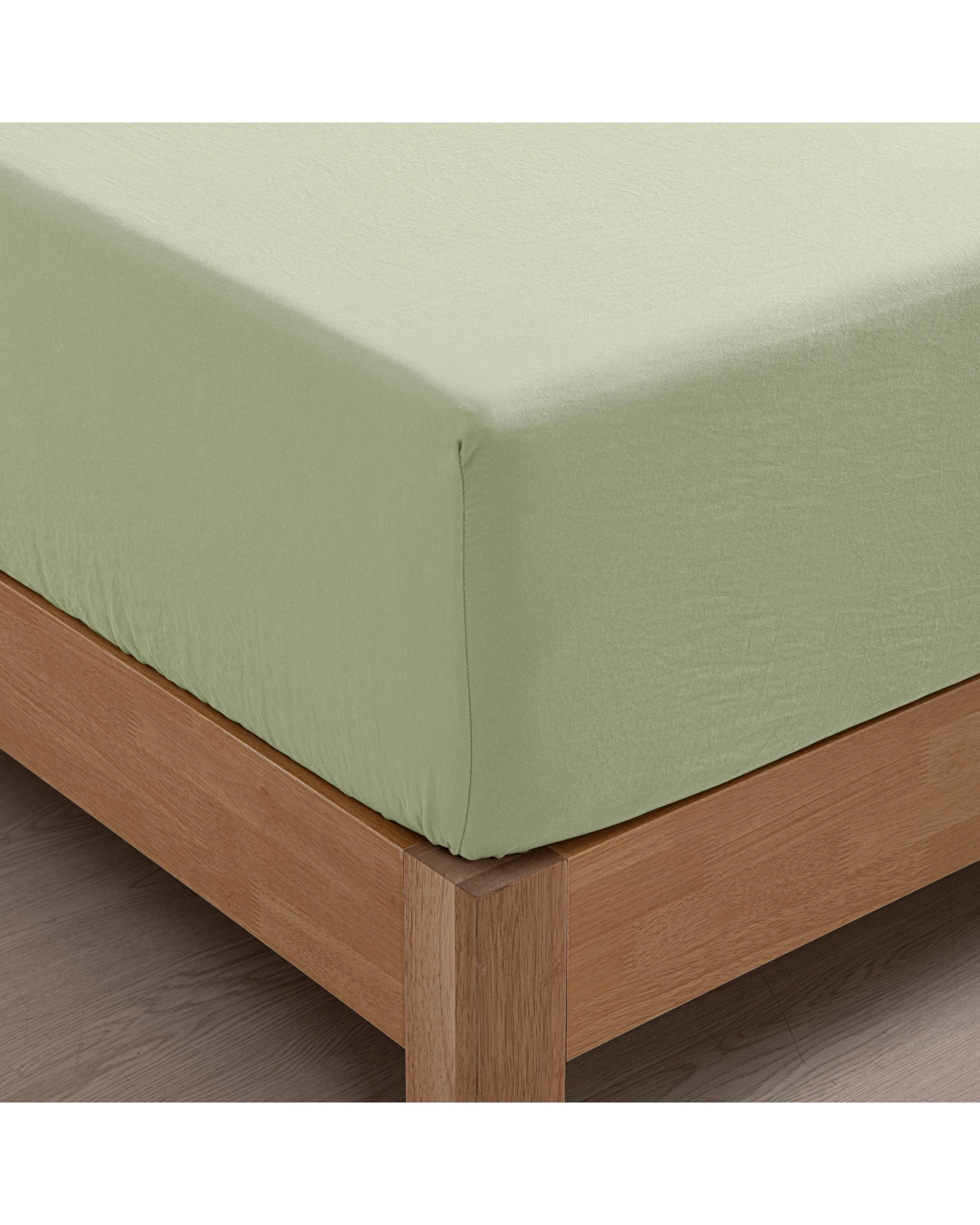 6 Dreamaker Superfine Washed Microfibre Combo Fitted Sheet Set - Queen Bed - Sage Green, 6 of 8