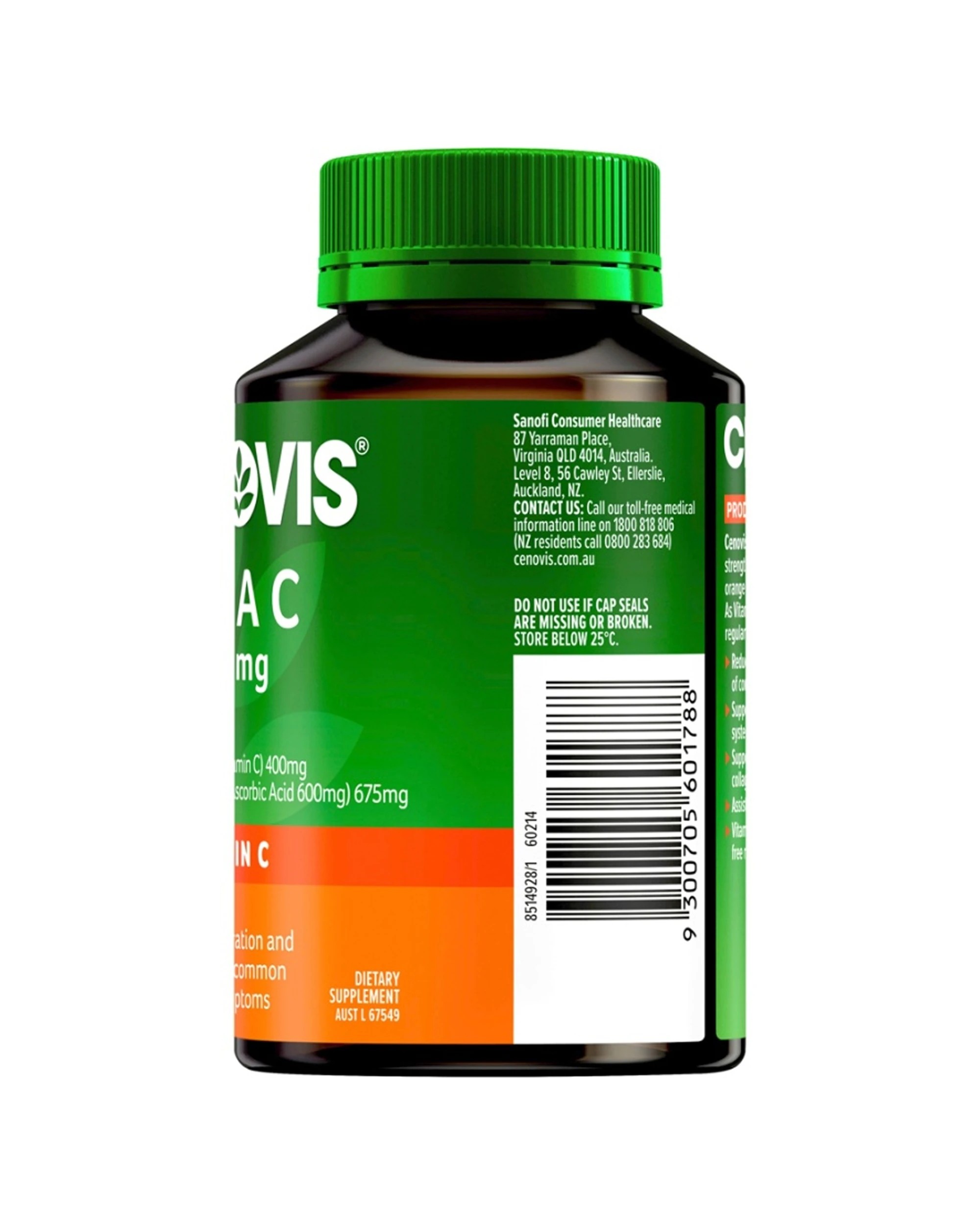 2 Cenovis 60pc Mega C 1000Mg Immune System Supplement Chewable Tablets, 2 of 5