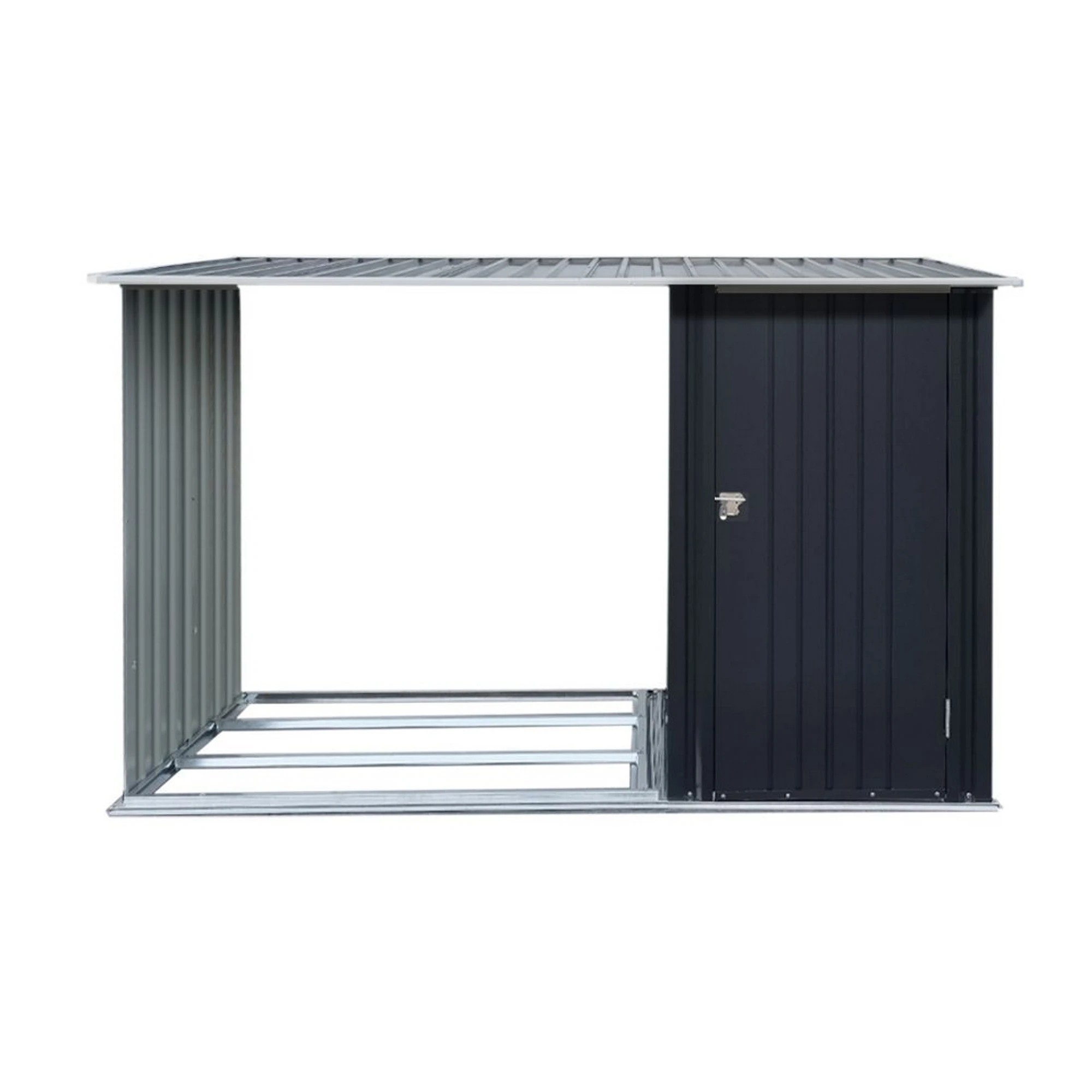4 Giantz Garden Shed Sheds Outdoor Tool Storage Workshop House Steel 2 in 1 - Grey, 4 of 6