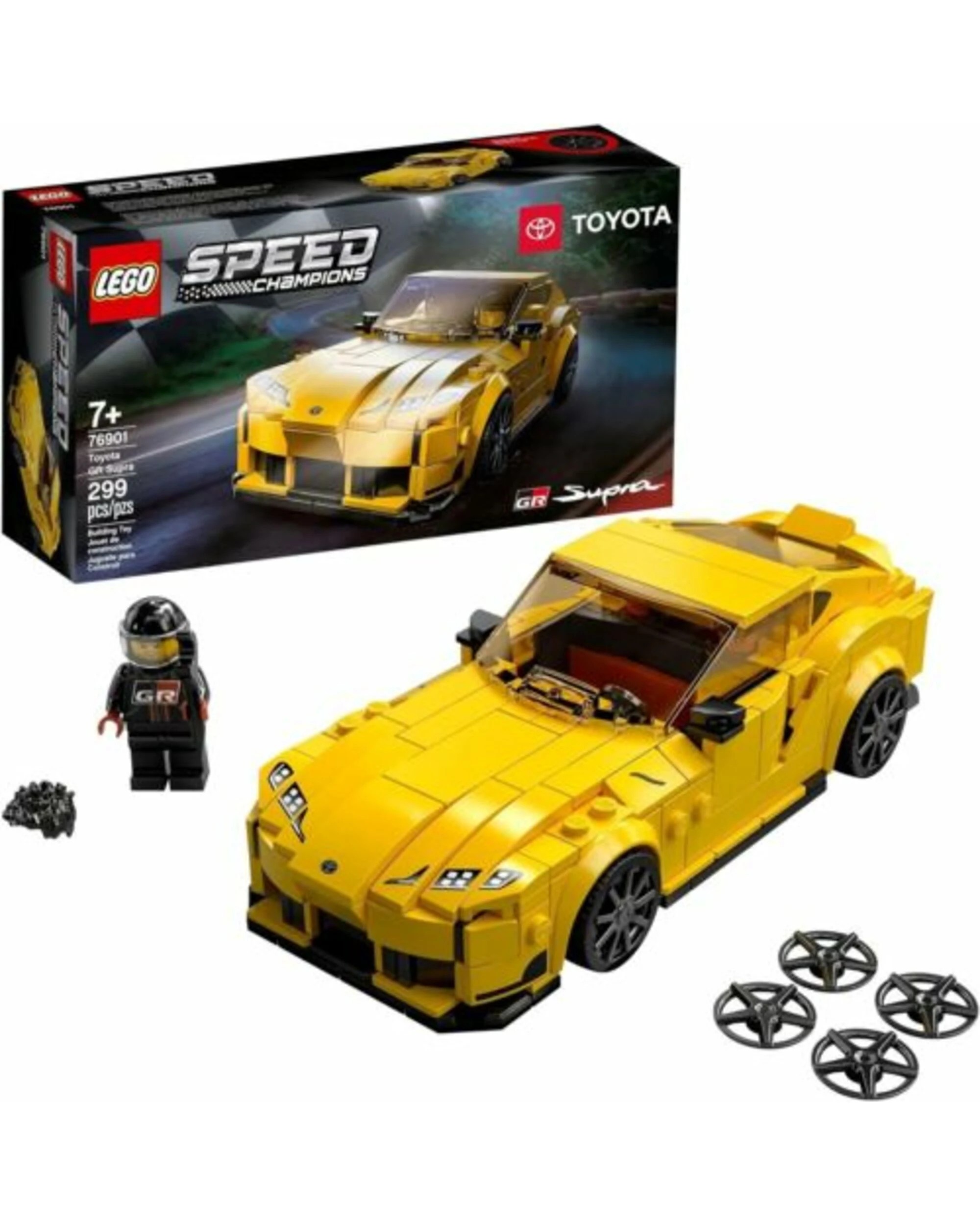 1 LEGO 76901 Speed Champions Toyota GR Supra Yellow Sports Car Toy, 1 of 1