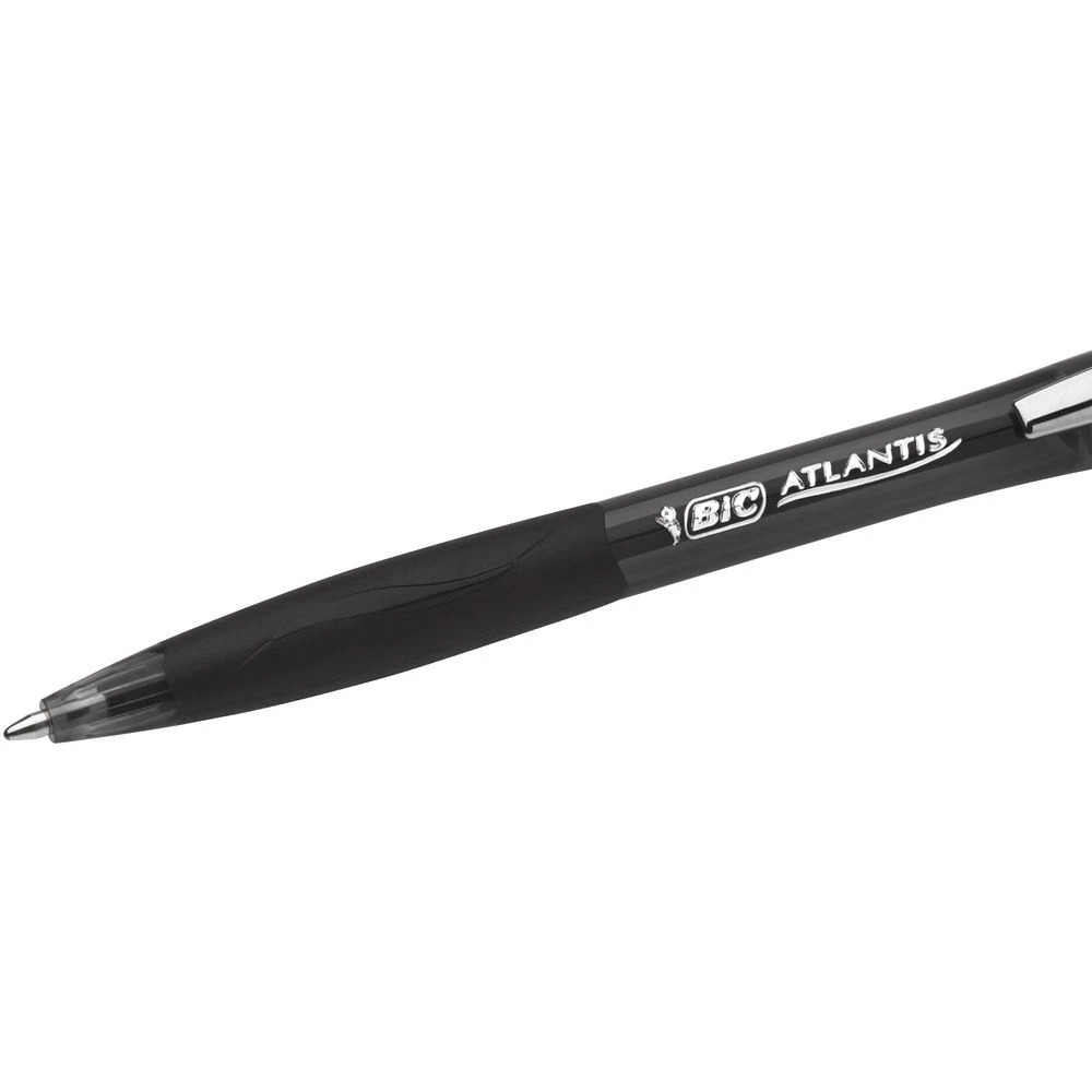 4 BIC Atlantis Retractable Ballpoint Pens Black 4 Pack, 4 of 7