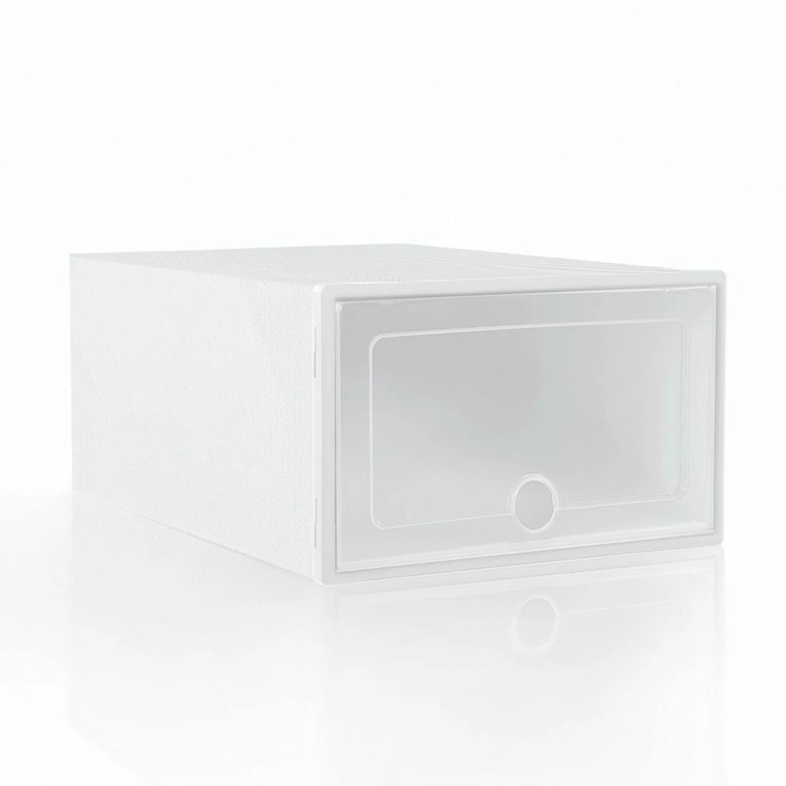 7 Artiss Shoe Box Rack DIY Set of 12 Stackable Clear Storage Easy Clean Closet Space Saving Easy Assembly - White, 7 of 8