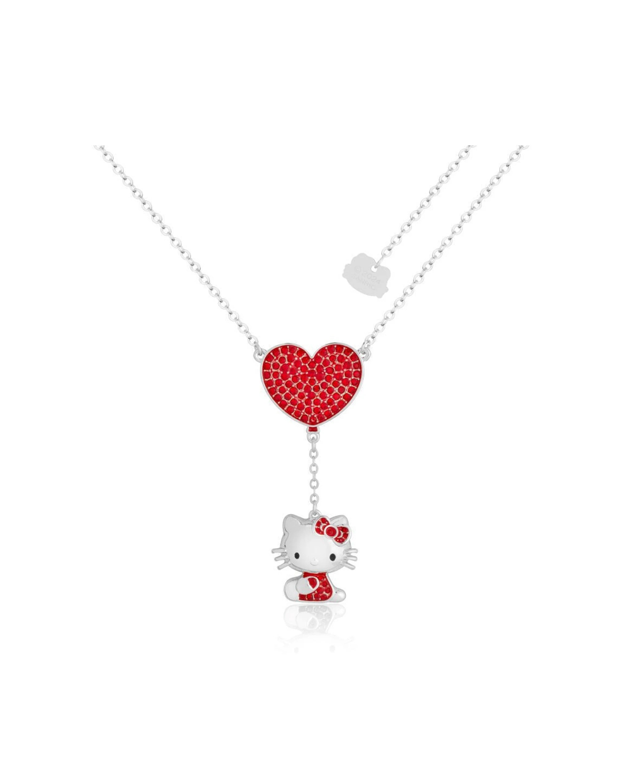 1 Couture Kingdom Sanrio Hello Kitty Love Stainless Steel Pendant Necklace - Silver, 1 of 2