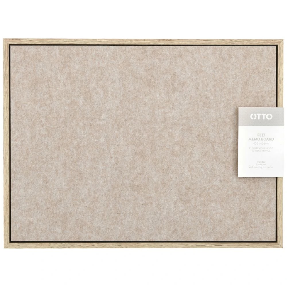 1 Otto Felt Memo Board 600 x 450mm Beige, 1 of 8