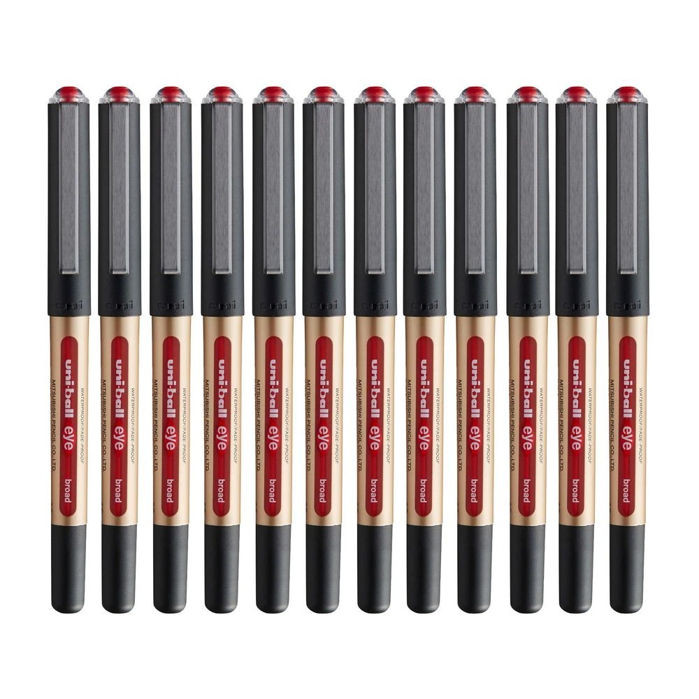 2 Uni-ball Eye Broad Rollerball Pens 12 Pack 1.0mm Red, 2 of 2