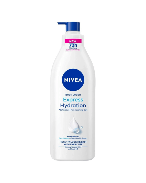 Nivea Express Hydration Body Lotion 400ml - Pure Hyaluron, Sea Minerals and Deep Nourish Serum