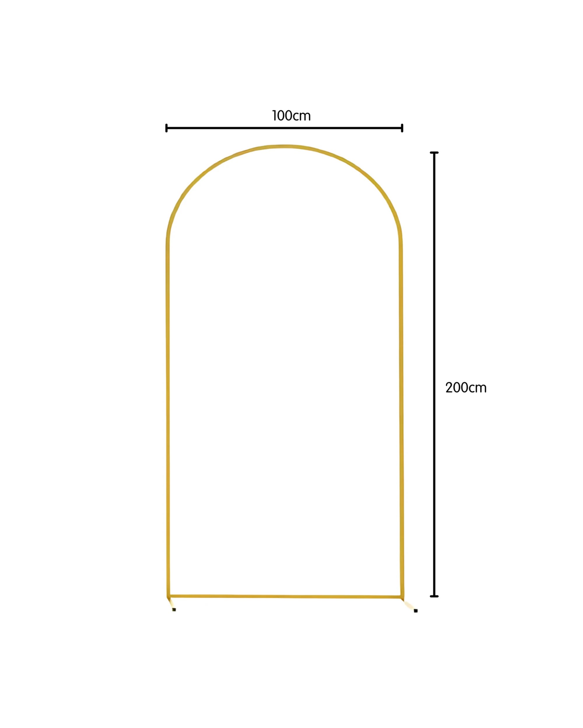 4 Party Maker Metal Round Arch Frame 2m - Gold, 4 of 4
