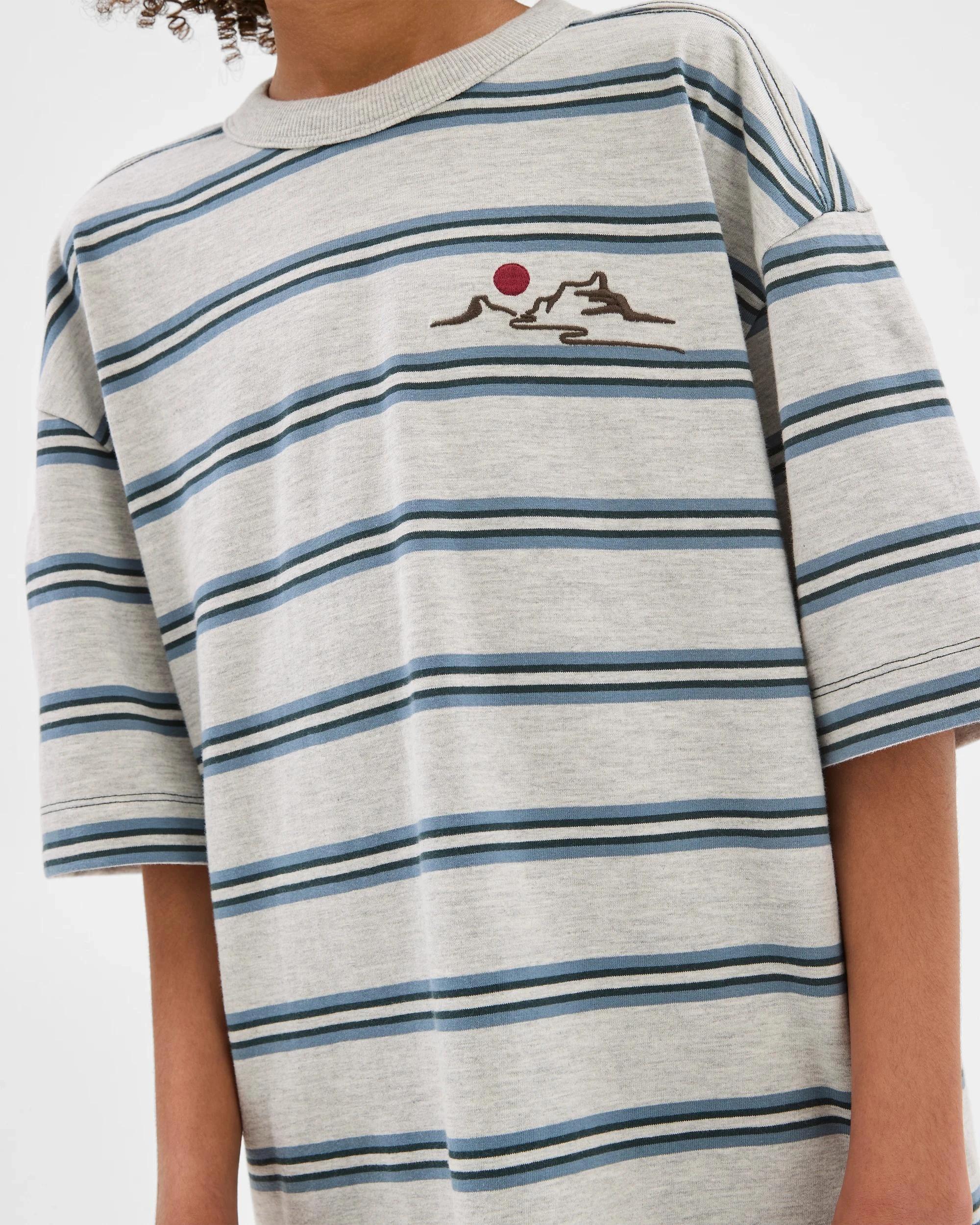 4 Target Kids Australian Cotton Stripe T-Shirt GREY MARLE, 4 of 7