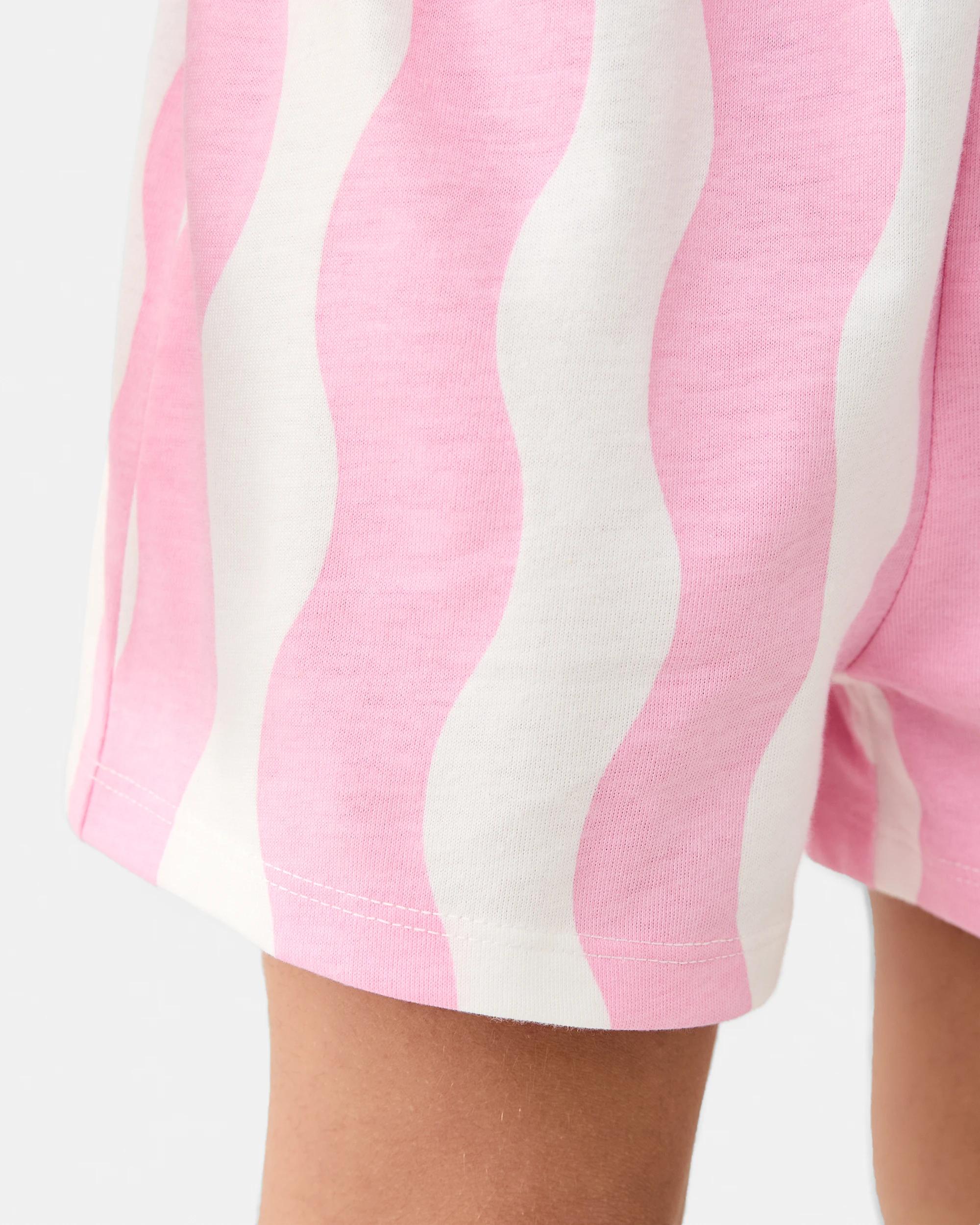 4 Print Jersey Shorts Pnk Stripe, 4 of 6