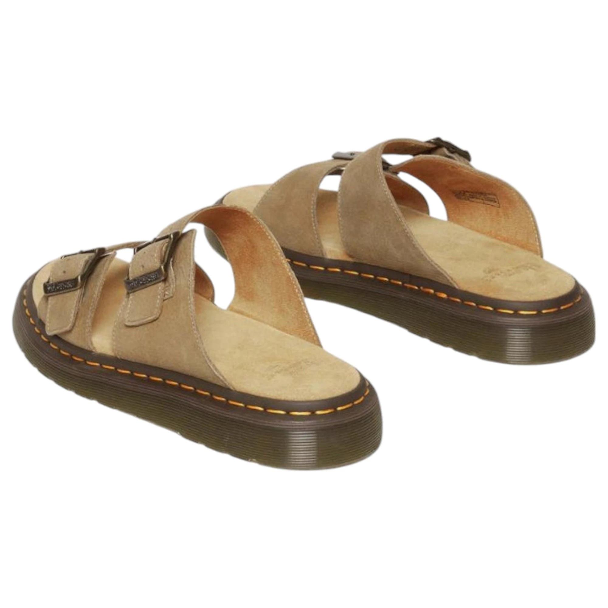 4 Dr. Martens Mens Josef Sandals Shoes SAVANNAH TAN TUMBLED NUBUCK, 4 of 8