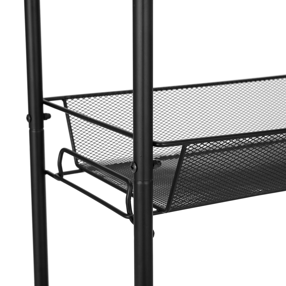 6 Slim Line Metal Trolley Black, 6 of 8