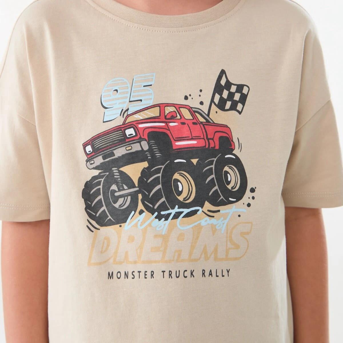 4 Short Sleeve Jersey Pyjama Set MONSTER RACING, 4 of 7