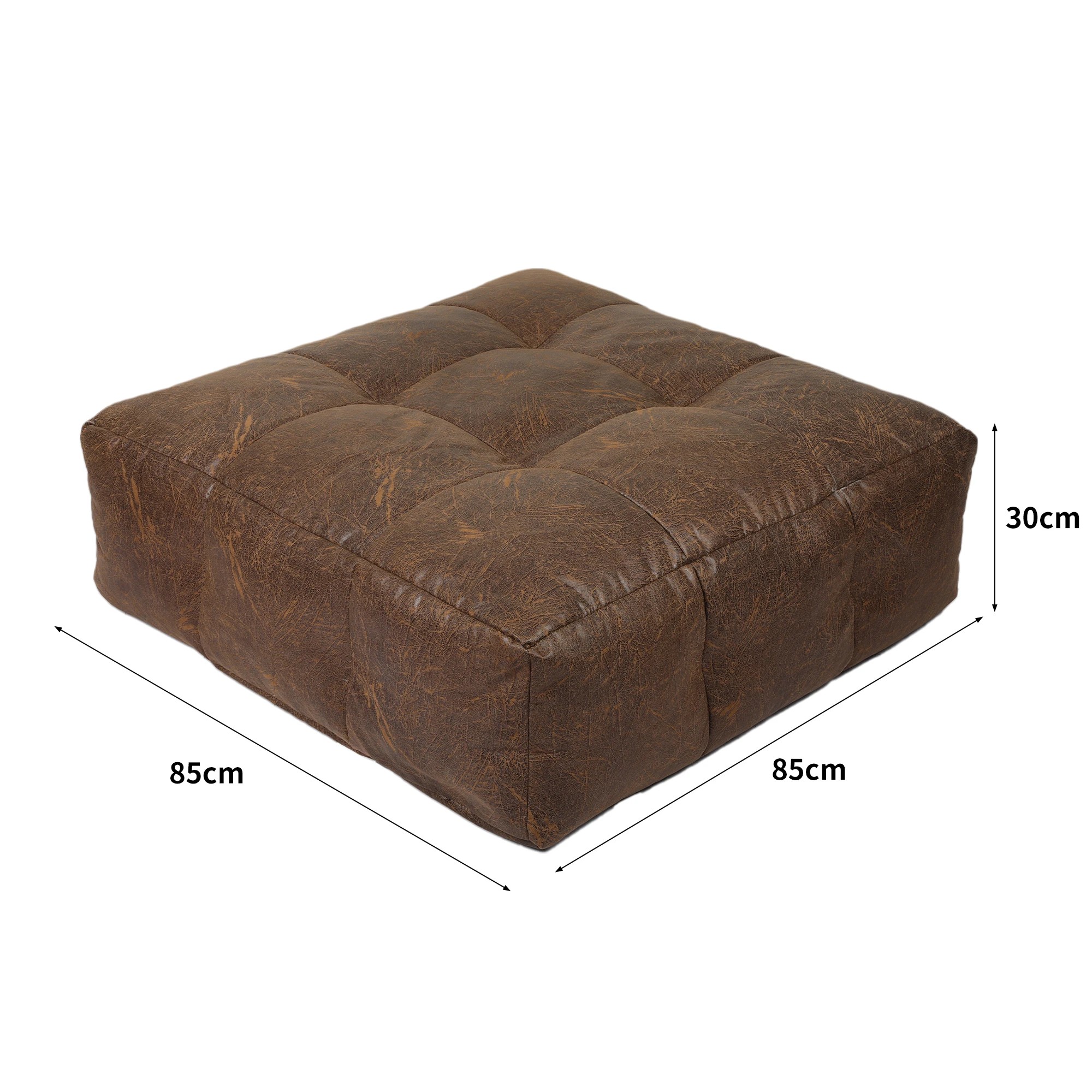 3 Marlow Bean Bag PU Cover Only - Brown, 3 of 6
