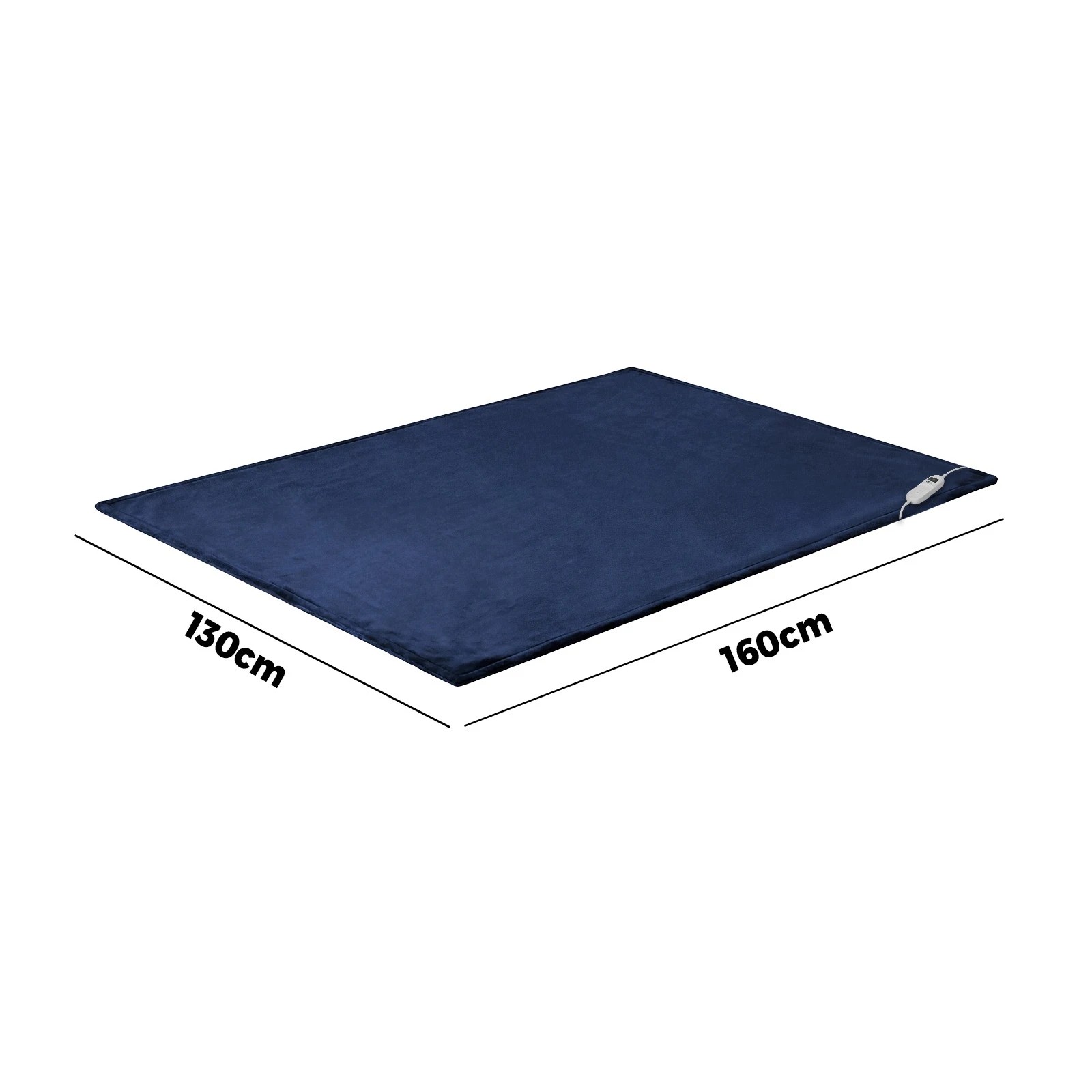 2 Bedra Bedding Electric Throw Rug Washable Heated Blanket Flannel Fleece Winter Warm - Single Bed - Blue, 2 of 10