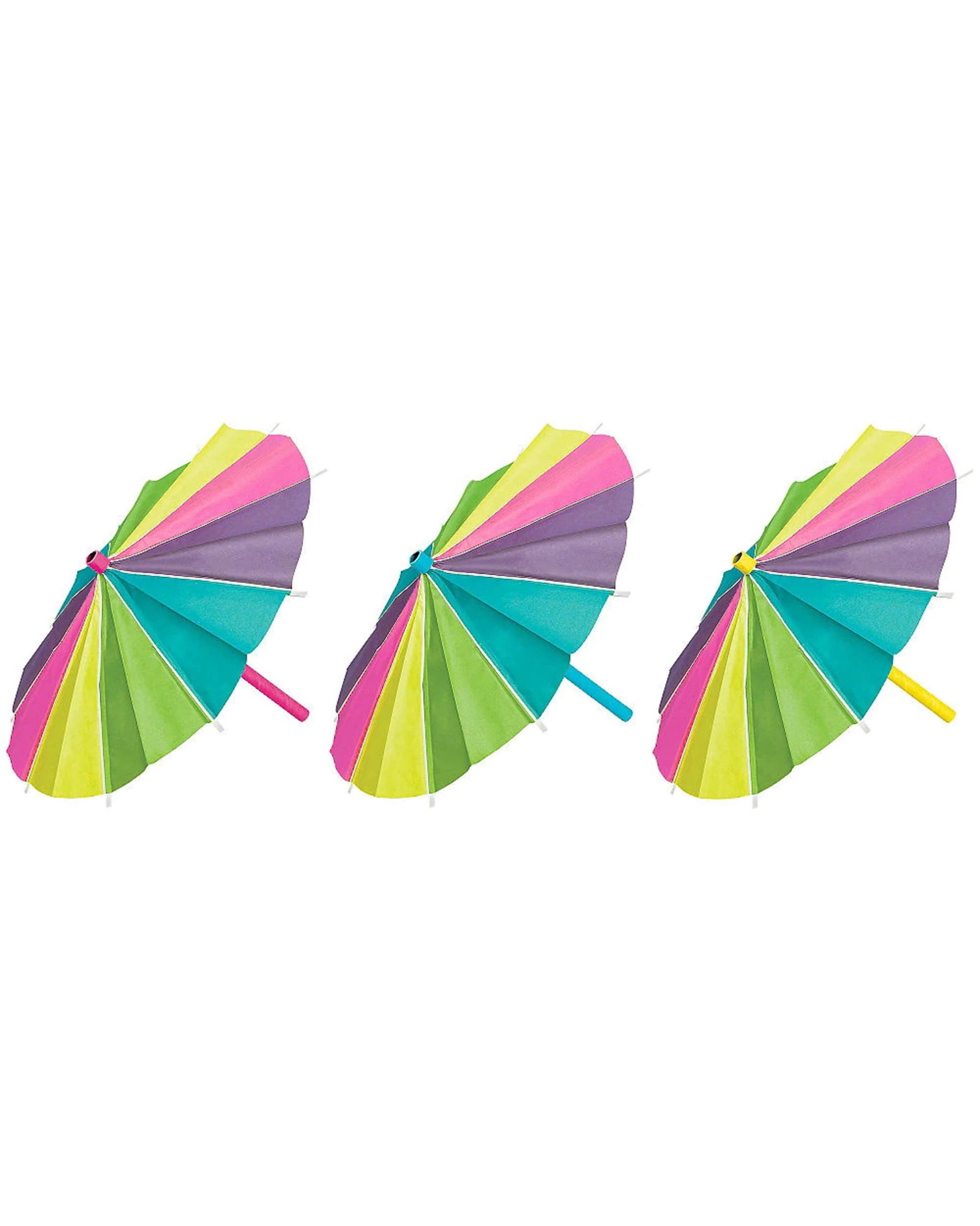 1 Amscan Luau Rainbow Umbrella Decorations Set of 3, 1 of 1