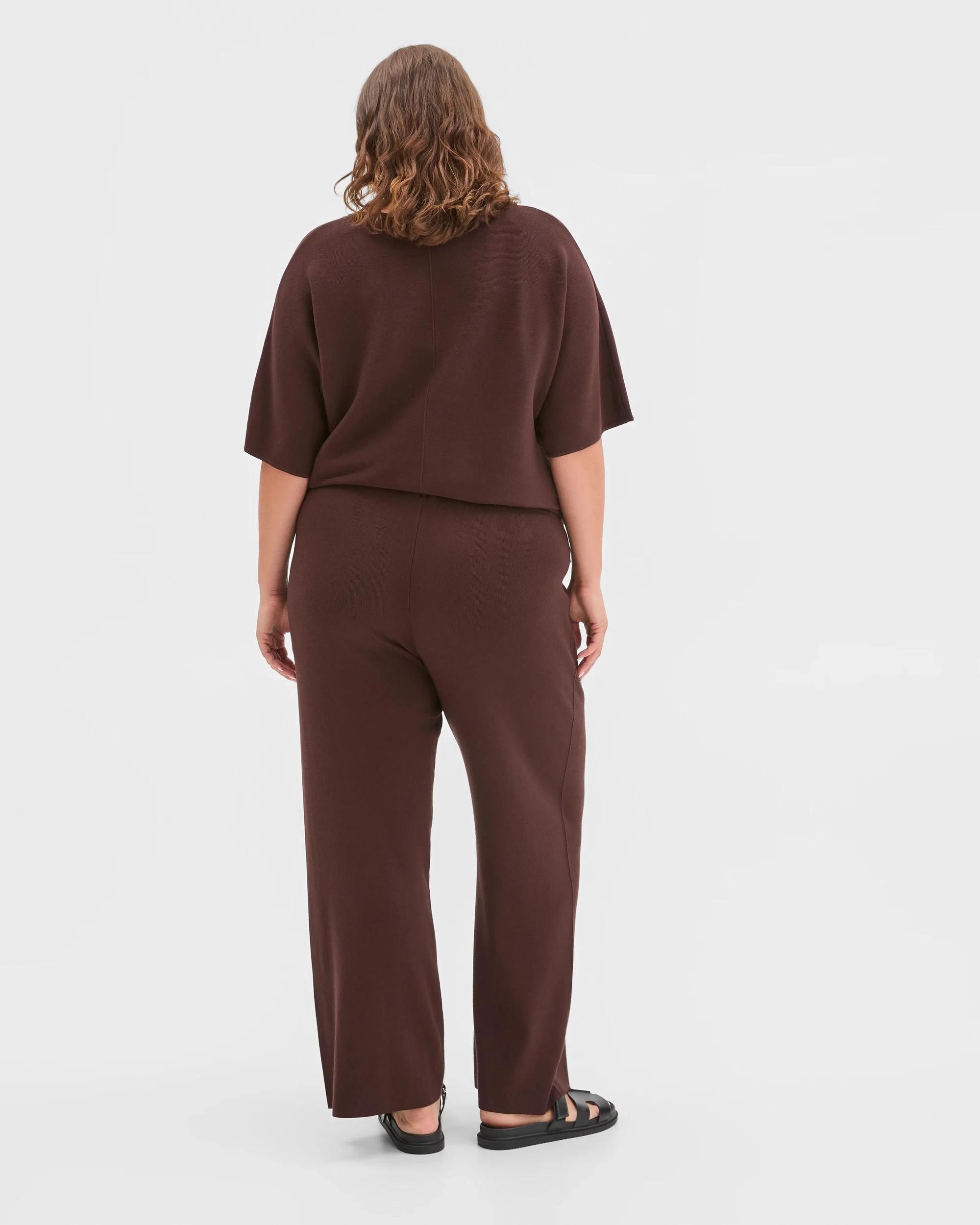 4 Target Curve Plus Size Crepe Knit Pants ESPRESSO, 4 of 5