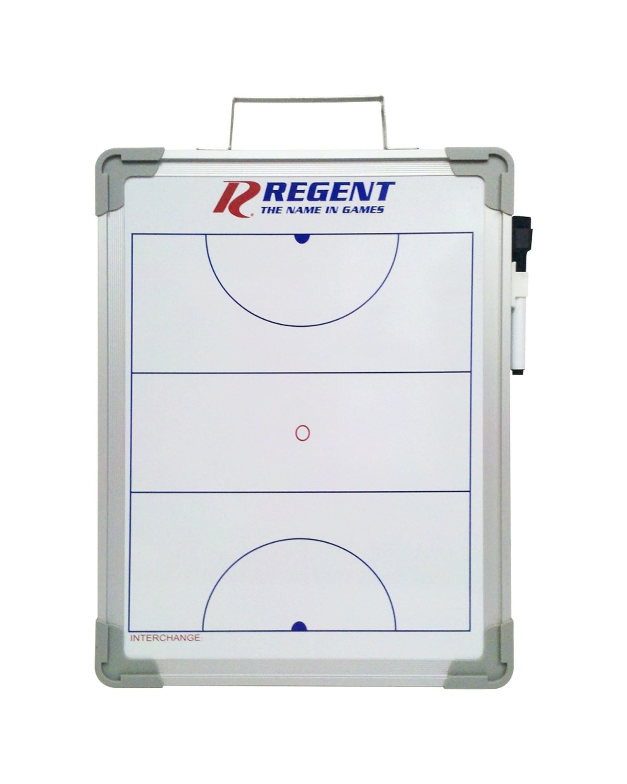 1 Regent 30x40cm Magnetic Netball Coaches Tactic Board - White, 1 of 1