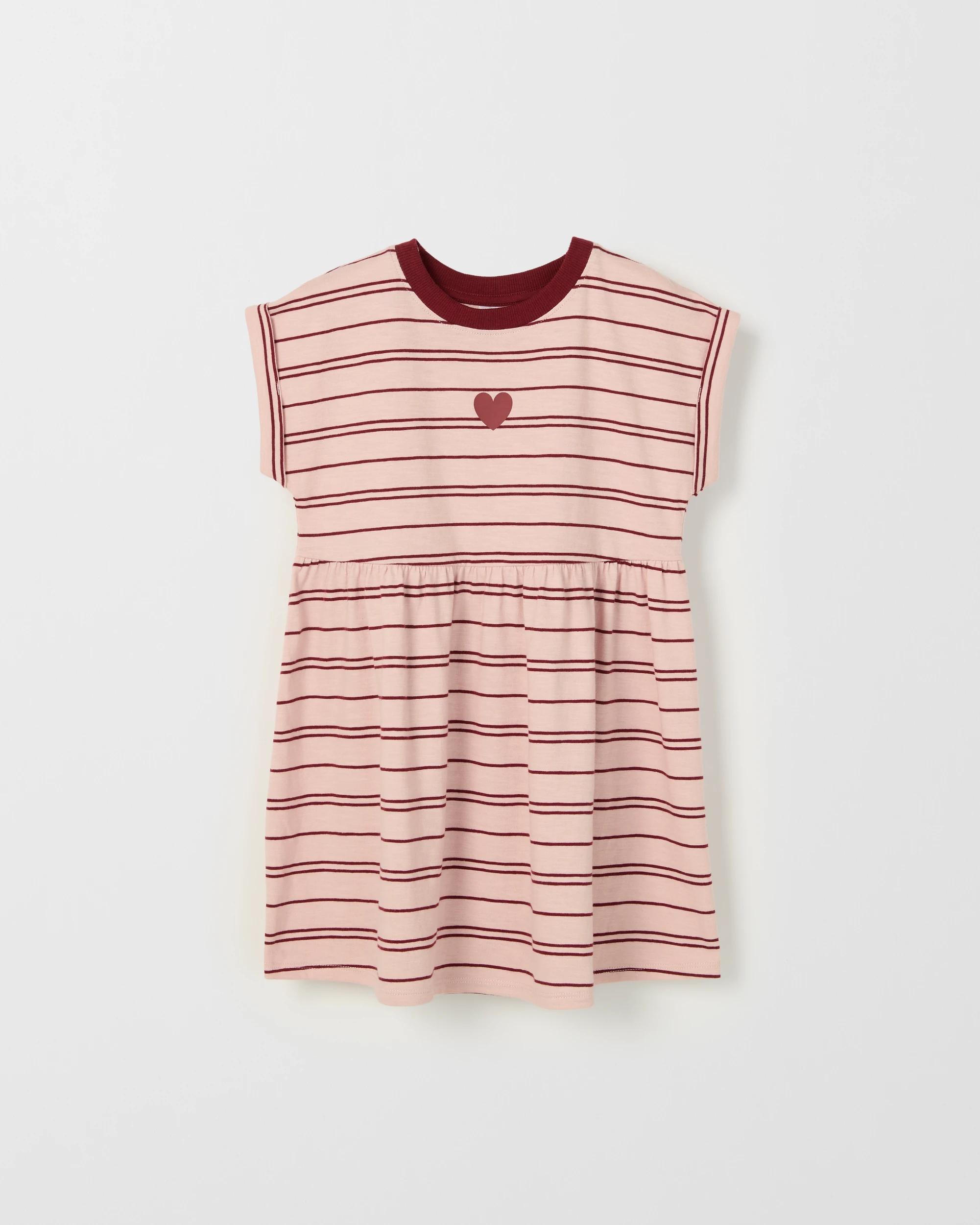 5 Target Kids Australian Cotton Knit Dress RED/WHITE STRIPE AOP, 5 of 6