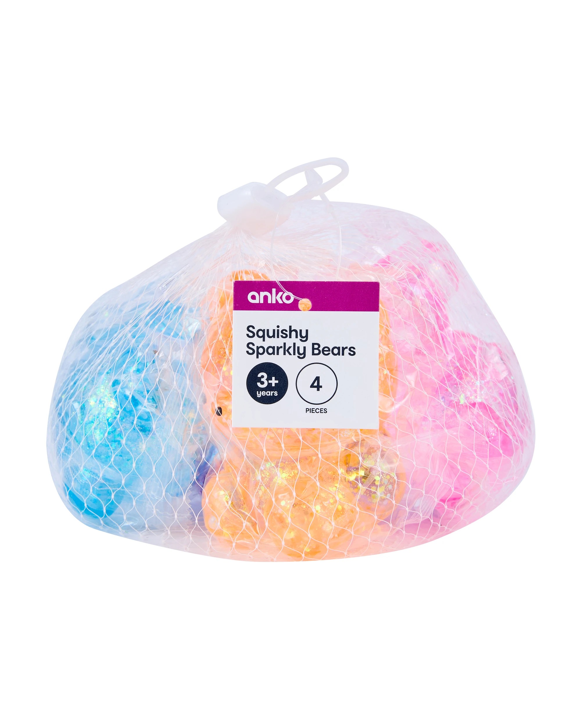 4 4 Piece Squishy Sparkly Bears, 4 of 4