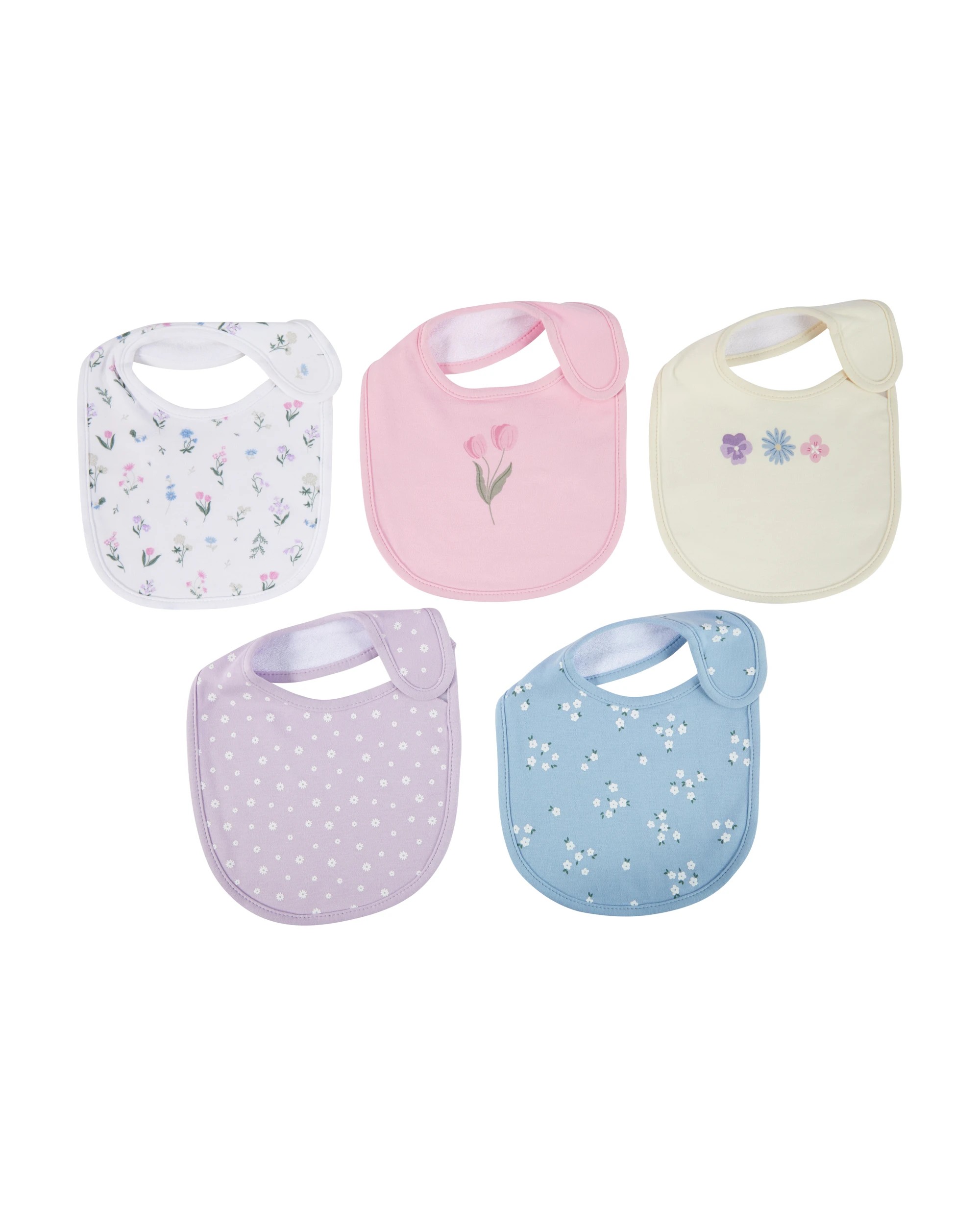 1 5 Pack Bibs - Floral, 1 of 5
