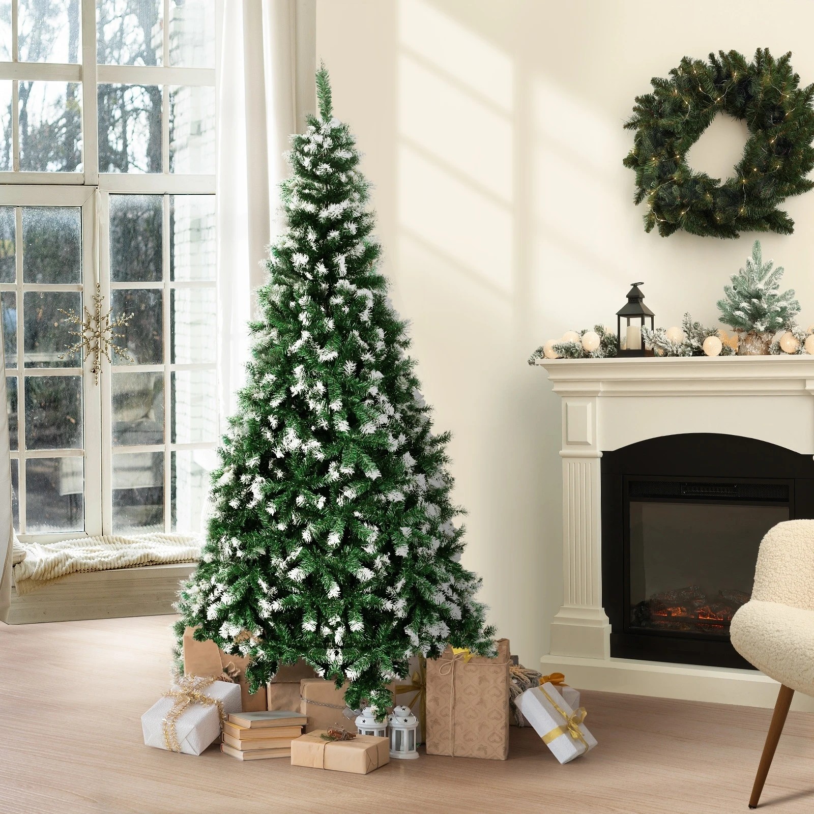 2 Tinseltown Christmas Tree 1.8M 6FT Xmas Trees Snowy Decorations 800 Tips - Green, 2 of 8