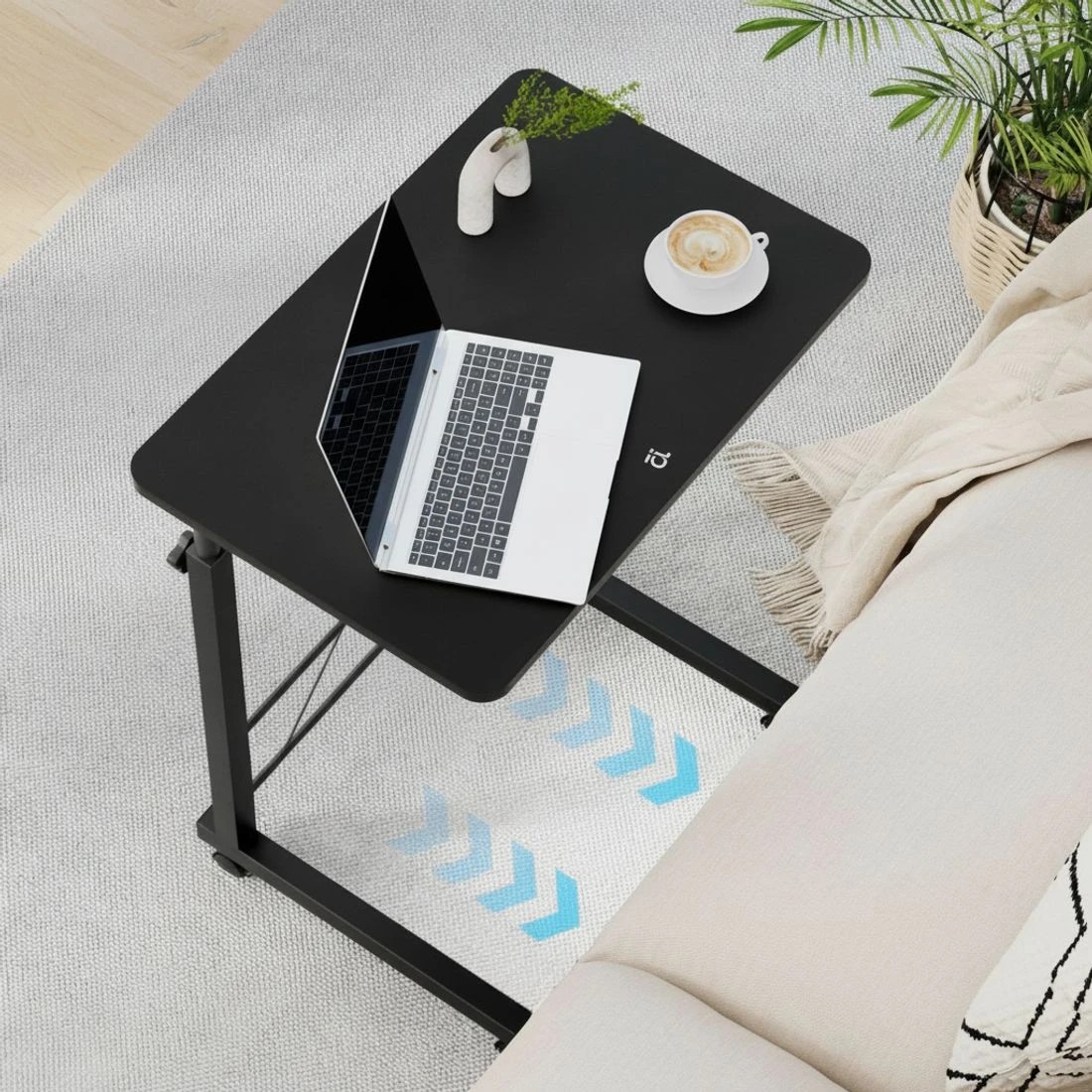 5 Artiss Laptop Desk Table Adjustable 60CM - Black, 5 of 7