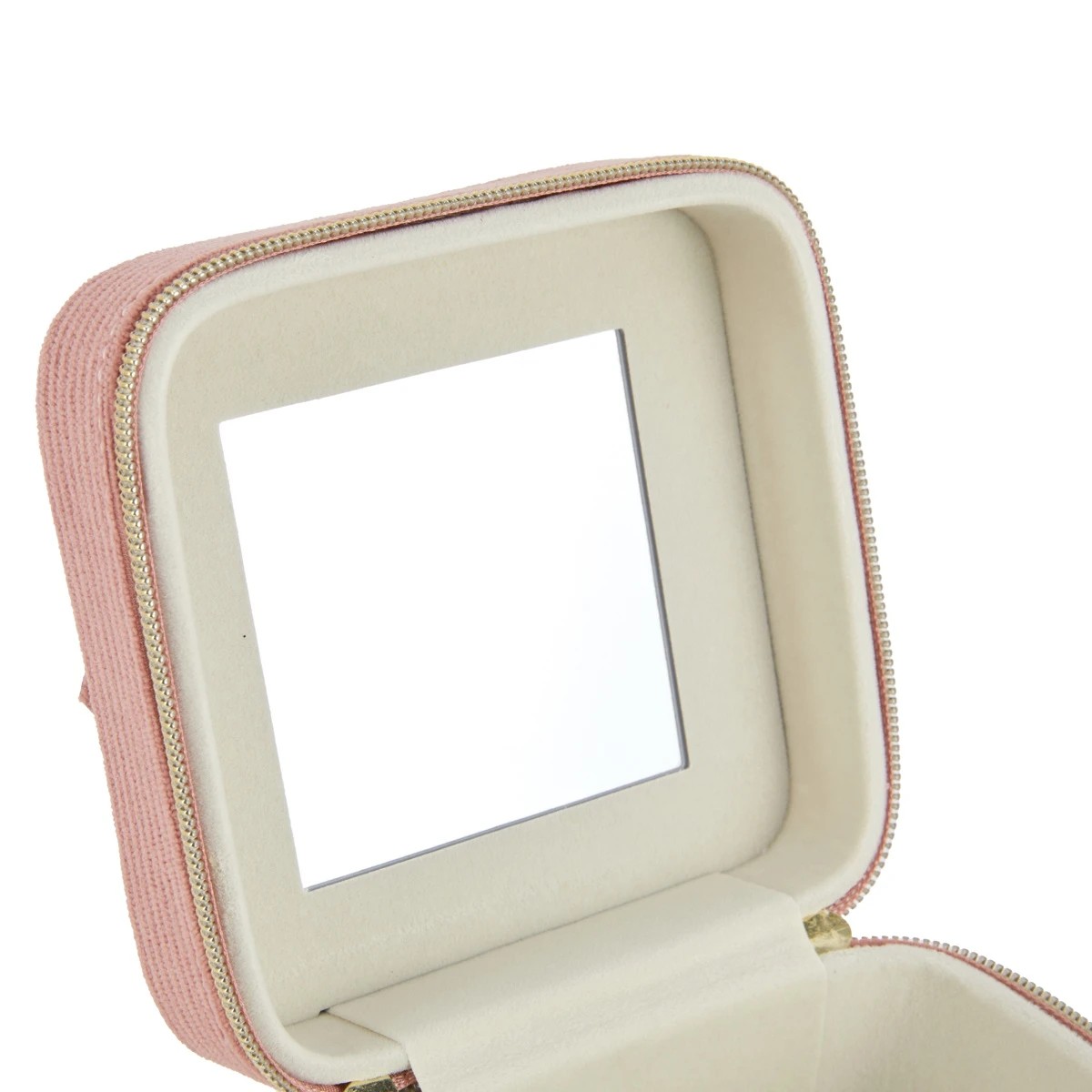7 Pink Corduroy Square Jewellery Box, 7 of 9