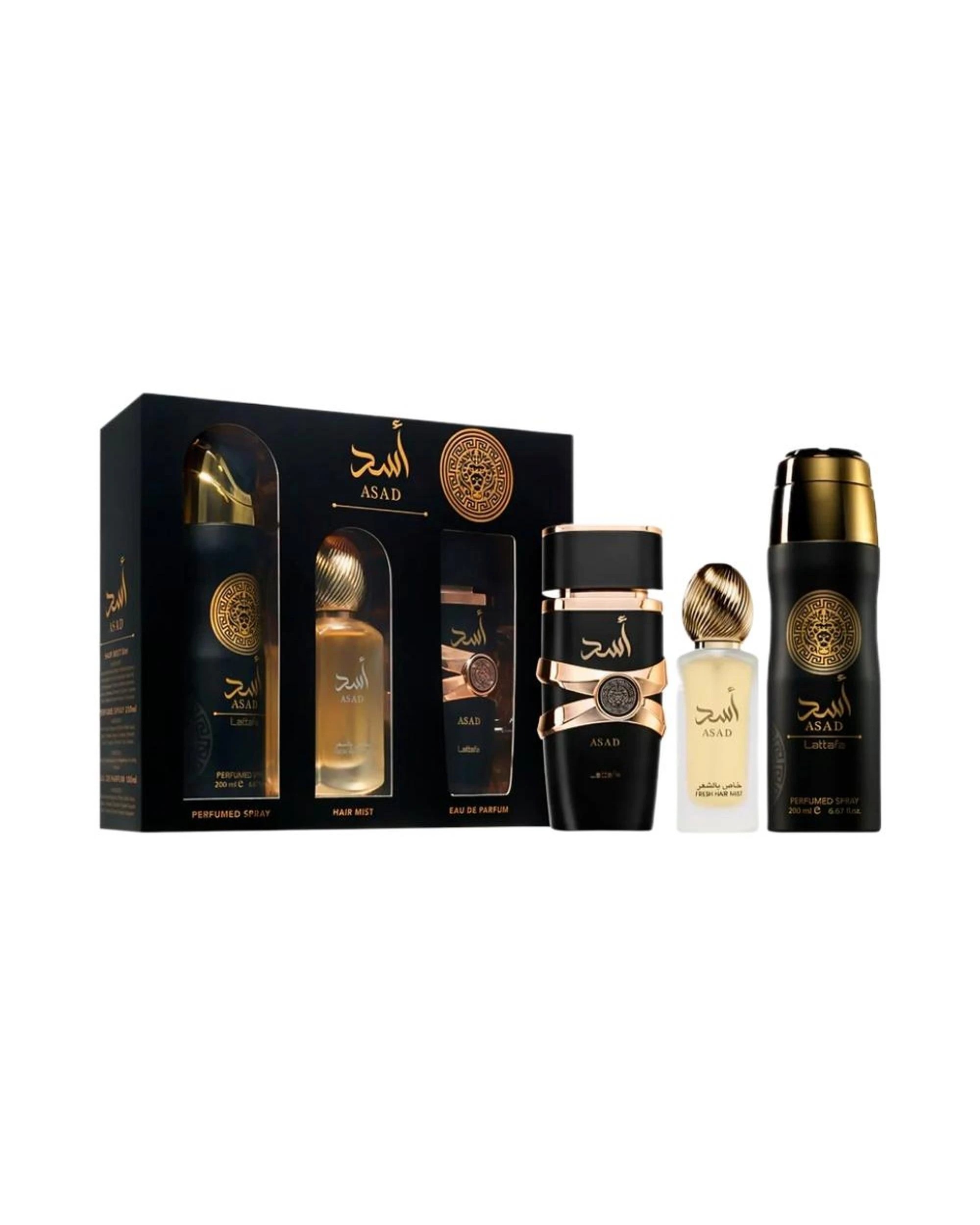 1 Lattafa Asad 3 Piece 100ml Eau De Parfum, 1 of 1