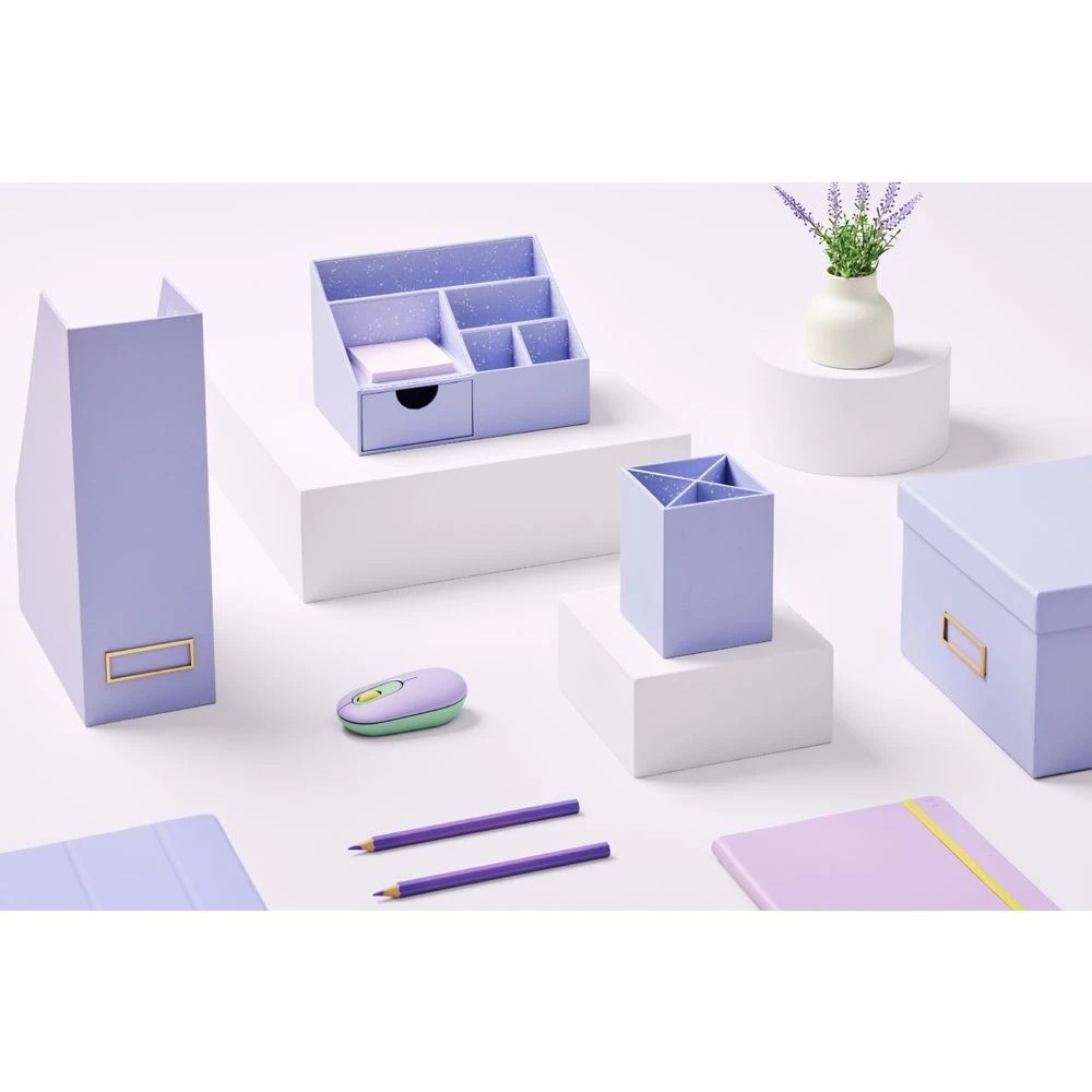 5 Otto Pastel Desk Organiser Purple, 5 of 5