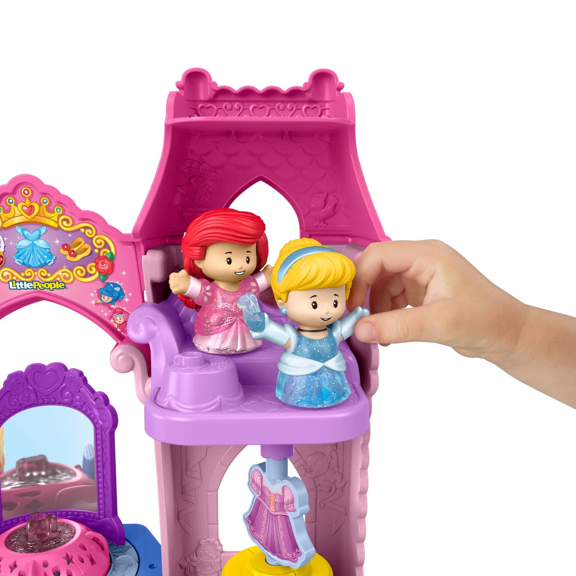 5 Fisher-Price Little People Disney Princess Shimmer & Glow Dress Shop Playset, 5 of 7
